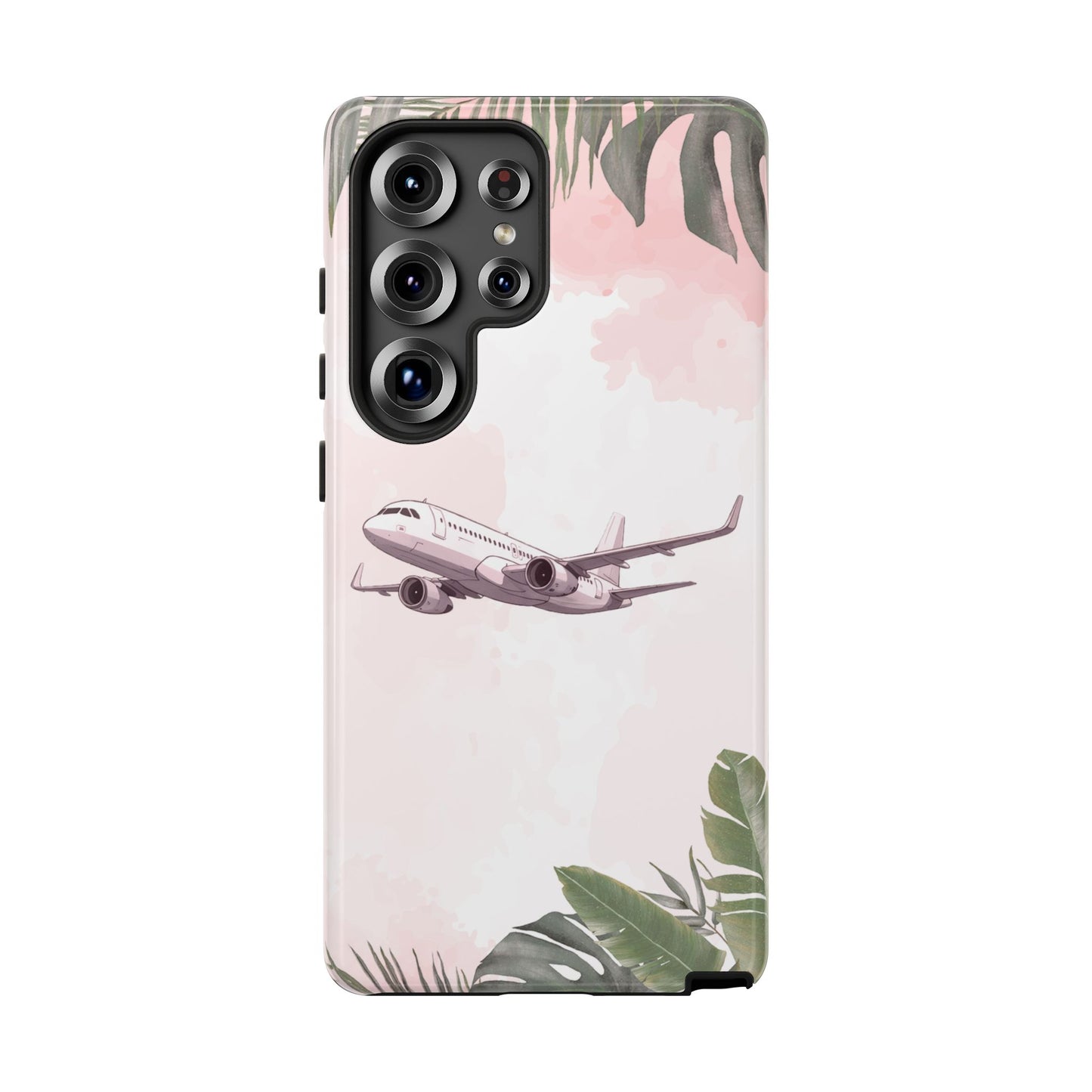 Airplane Palm Trees Coastal Design - Phone Case