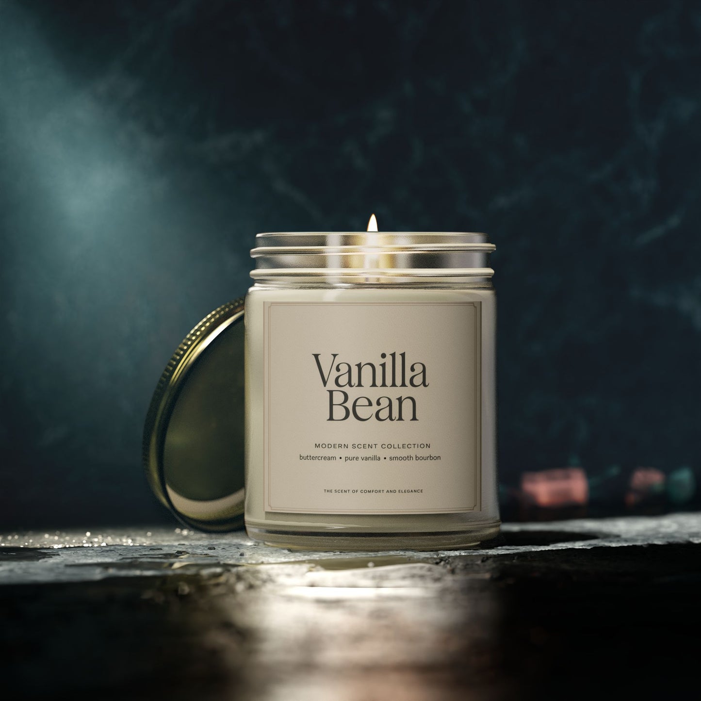 Vanilla Bean Scented Candle – Cozy Layers of Vanilla & Cake