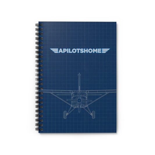 A Pilot’s Home Notebook – Blueprint-Style Cover with Aircraft Design