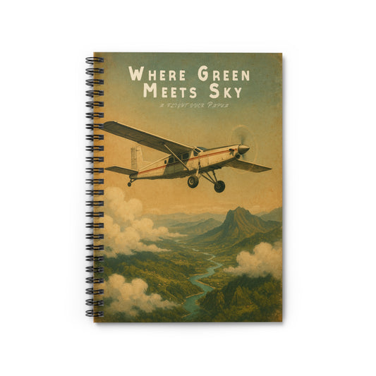 Where Green Meets Sky – Vintage Pilot Notebook