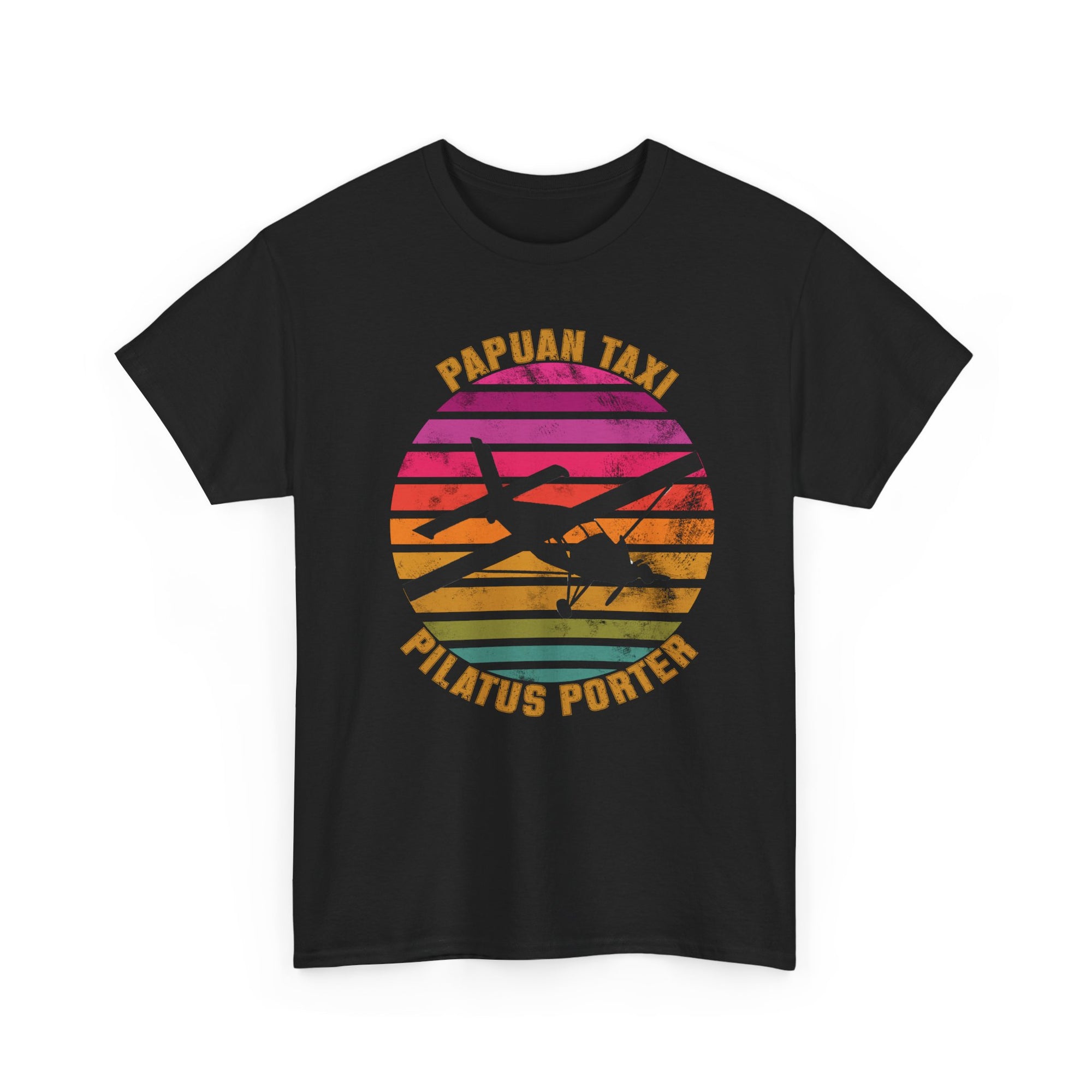 (UK) "Tropical Horizon" I Papuan Taxi Retro Sun T-Shirt I Available in Multiple Colors & Sizes I Unisex Tee
