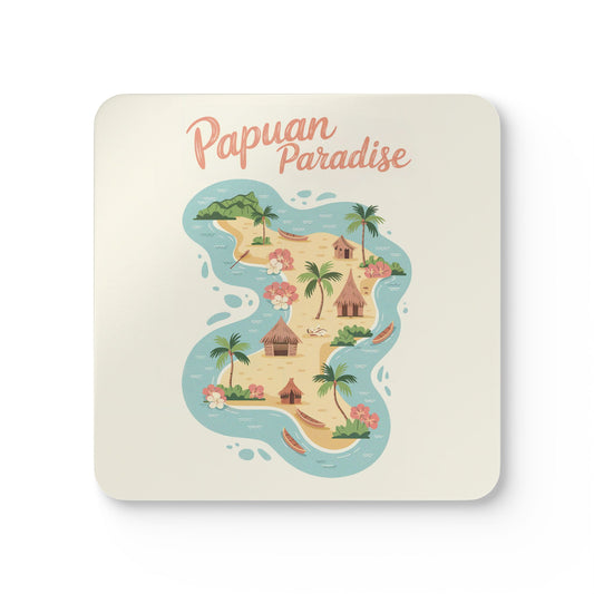 Papuan Paradise – 4-Pack Drink Coasters | Durable MDF with Aircraft Graphic