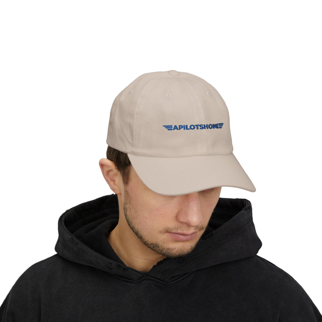 Pilot's Home Classic Dad Cap — Embroidered Aviation Dad Hat