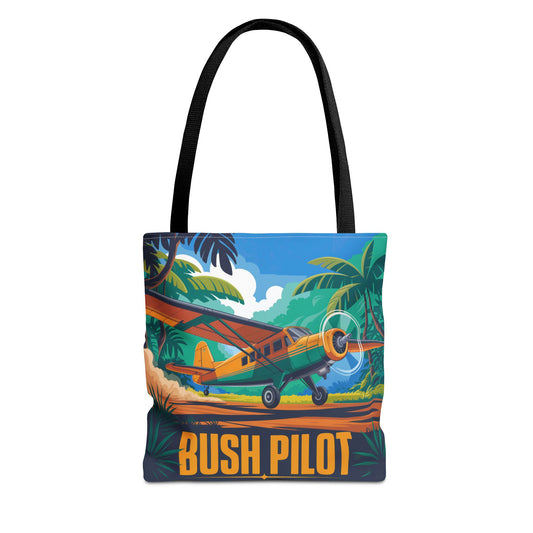 Bush Pilot Tote Bag – Jungle Skies & Remote Adventures – Available in multiple sizes and colors