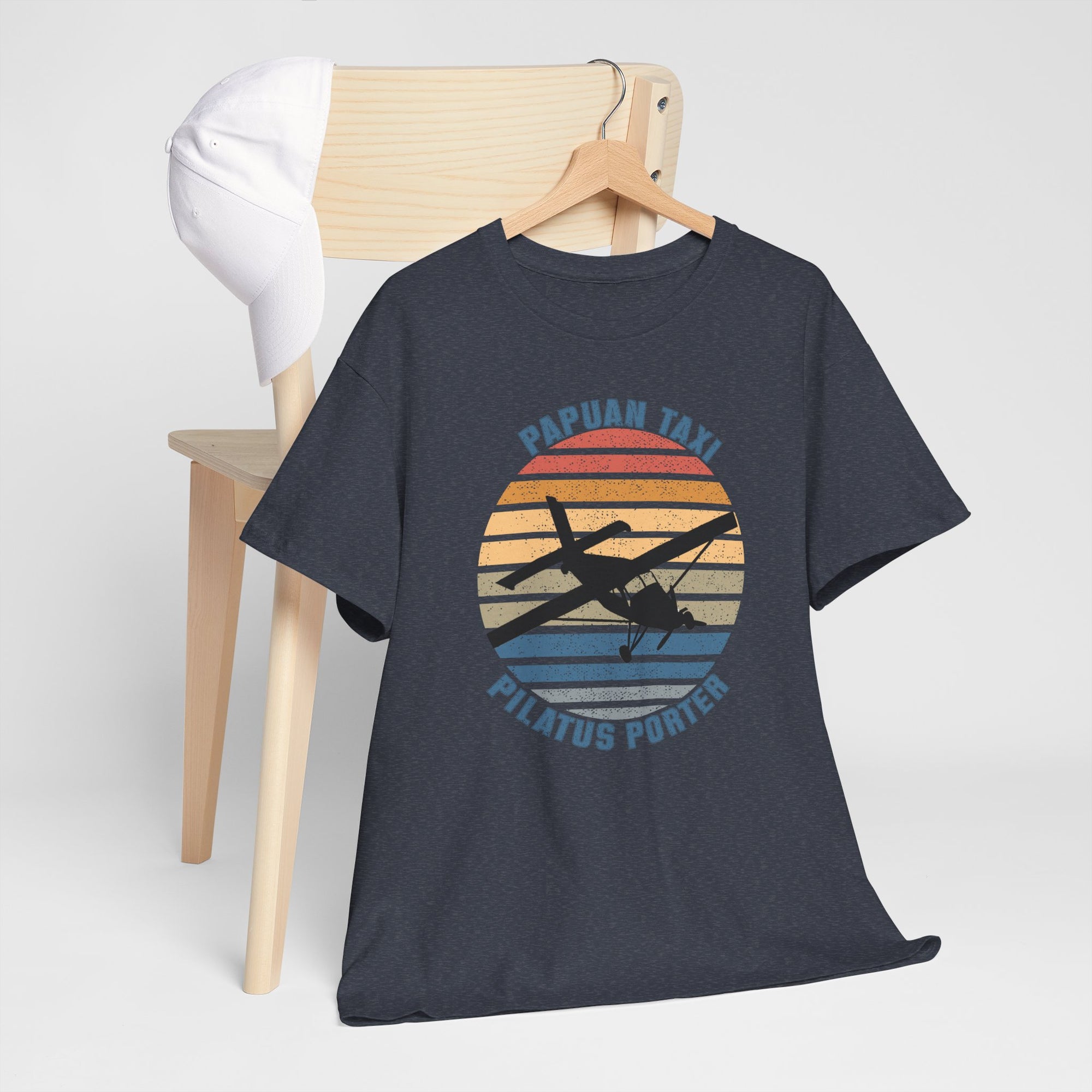 "Golden Sky" I Papuan Taxi Retro Sun T-Shirt I Available in Multiple Colors & Sizes I Unisex Tee