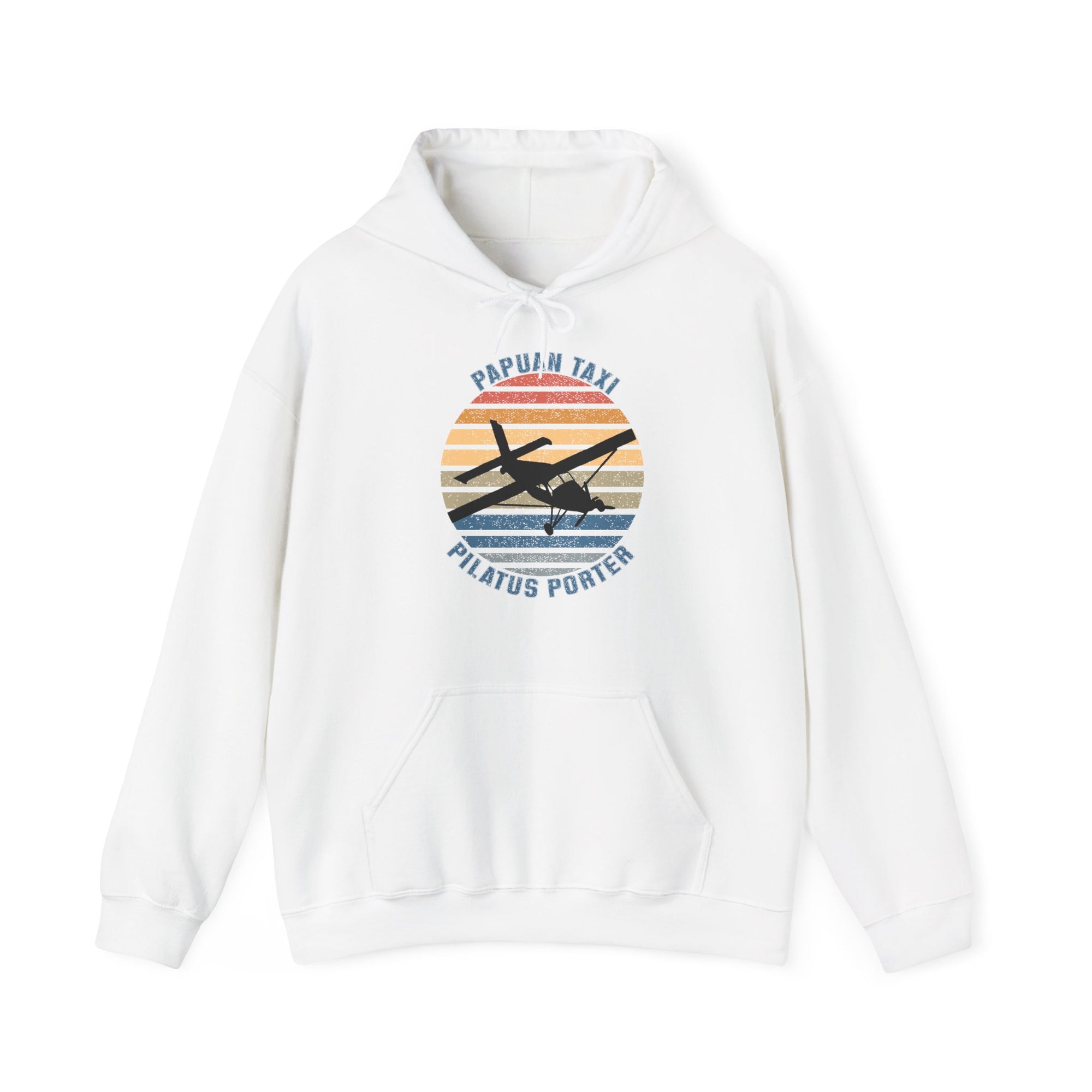 (AU & NZ) "Golden Sky" Papuan Taxi I Unisex Heavy Blend™ Hooded Sweatshirt I Retro Sun Design I Multiple Colors & Sizes Available