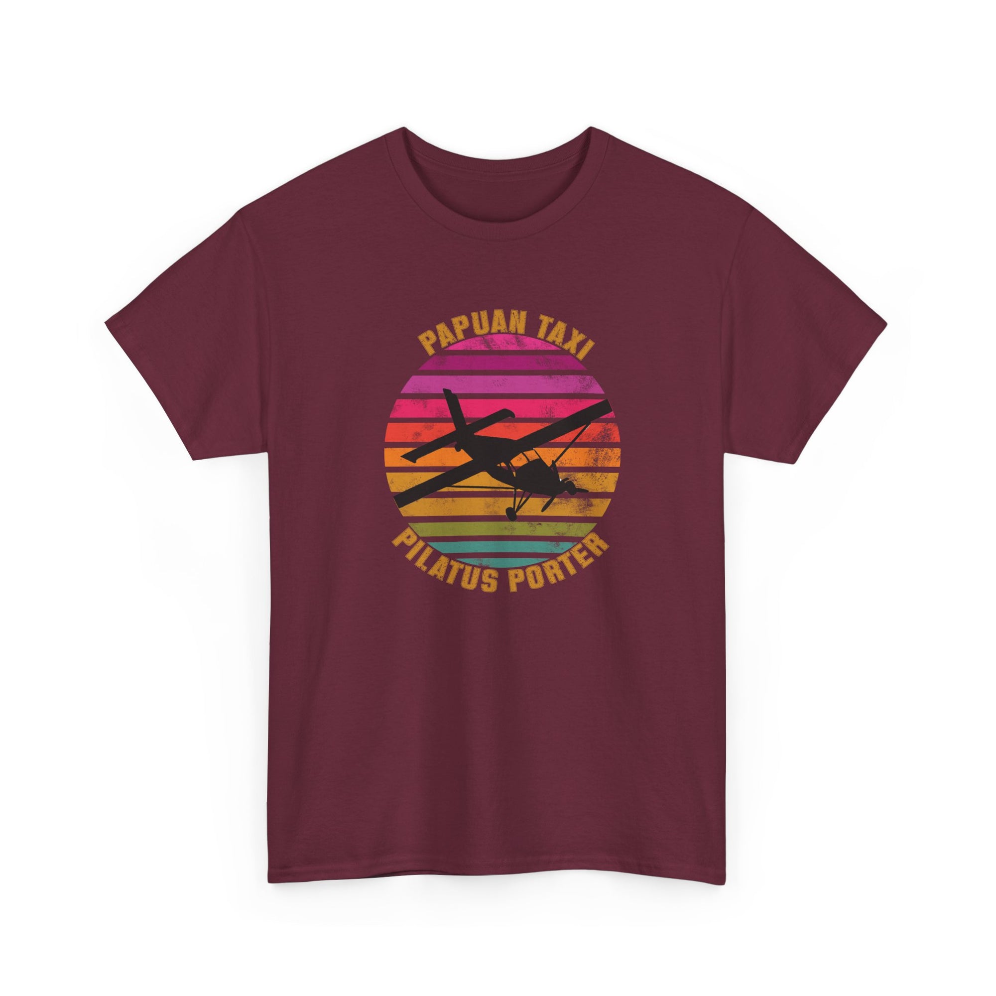(CANADA) "Tropical Horizon" I Papuan Taxi Retro Sun T-Shirt I Available in Multiple Colors & Sizes I Unisex Tee