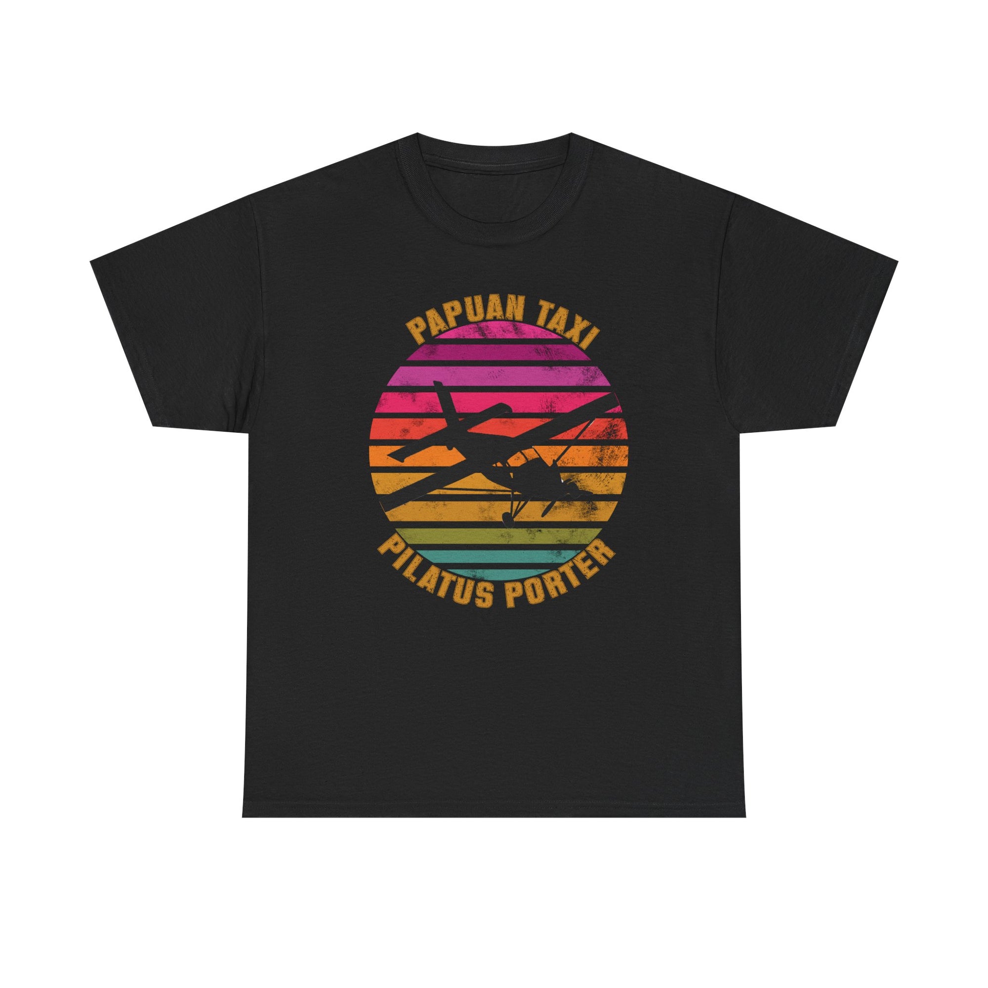 (UK) "Tropical Horizon" I Papuan Taxi Retro Sun T-Shirt I Available in Multiple Colors & Sizes I Unisex Tee