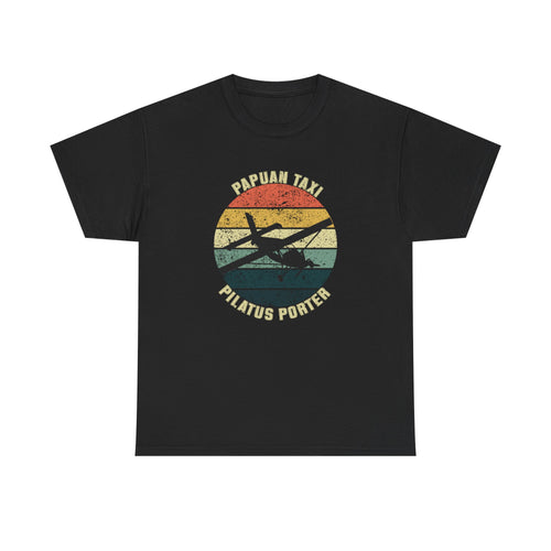 (CANADA) "Jungle Horizon" I Papuan Taxi Retro Sun T-Shirt I Available in Multiple Colors & Sizes I Unisex Tee