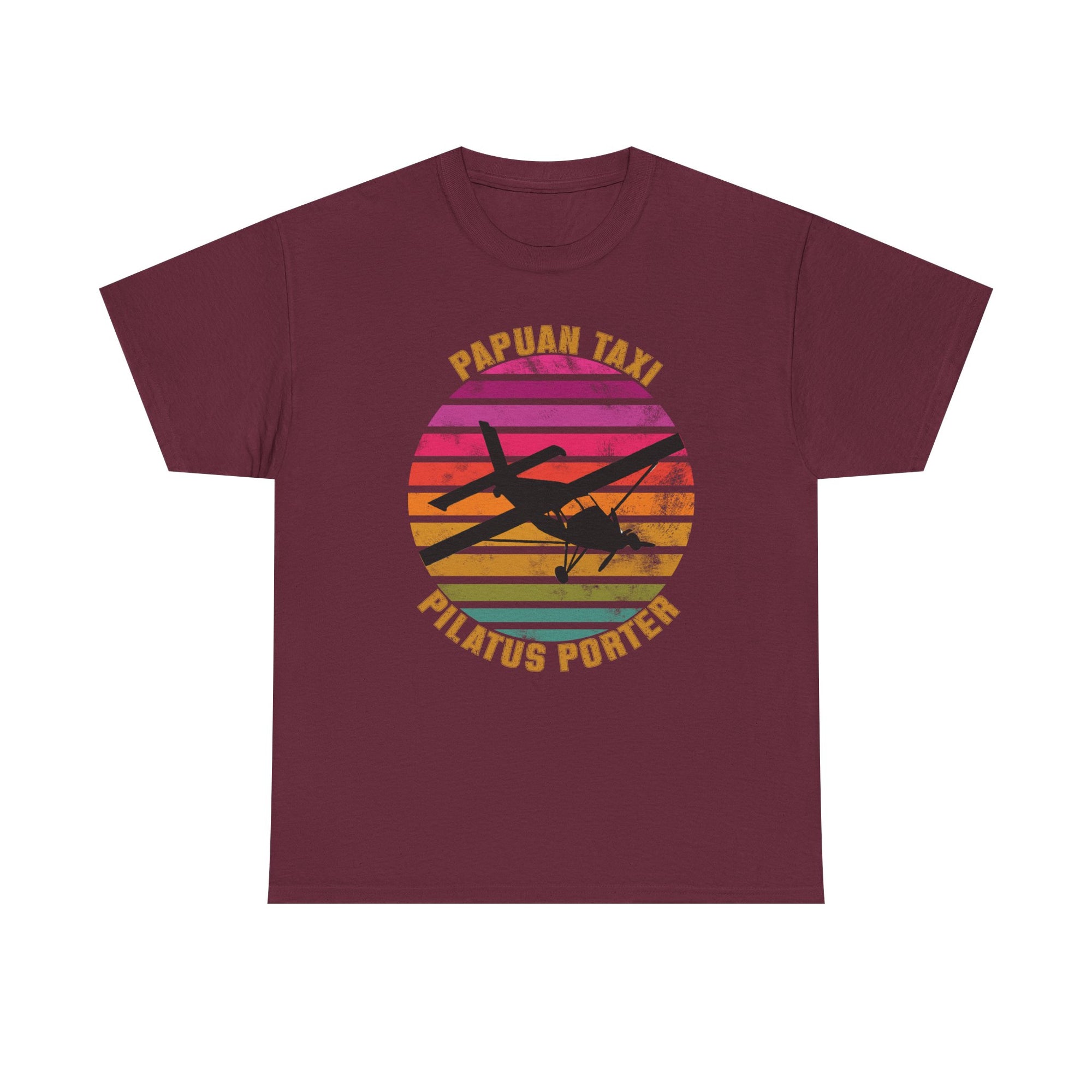 (UK) "Tropical Horizon" I Papuan Taxi Retro Sun T-Shirt I Available in Multiple Colors & Sizes I Unisex Tee