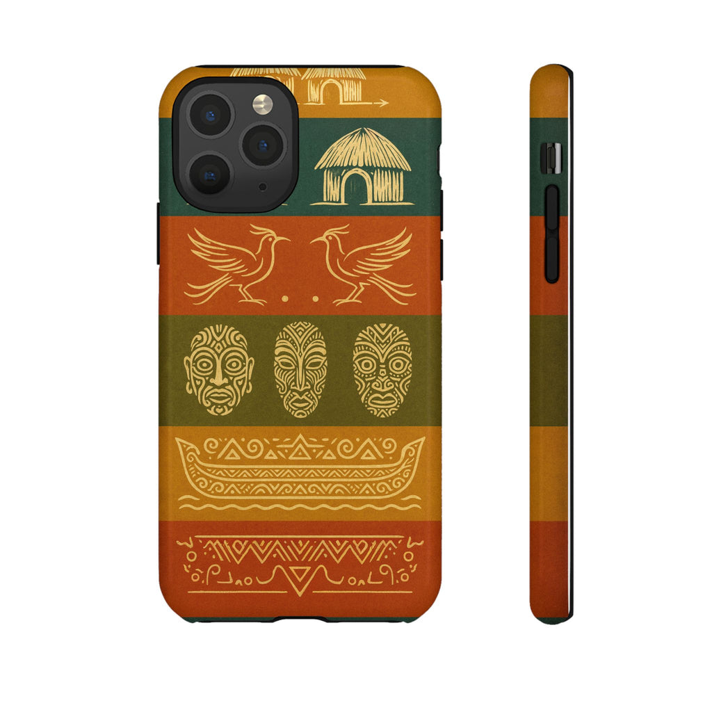 Papuan Tribal Canoe Mask Design - Phone Case