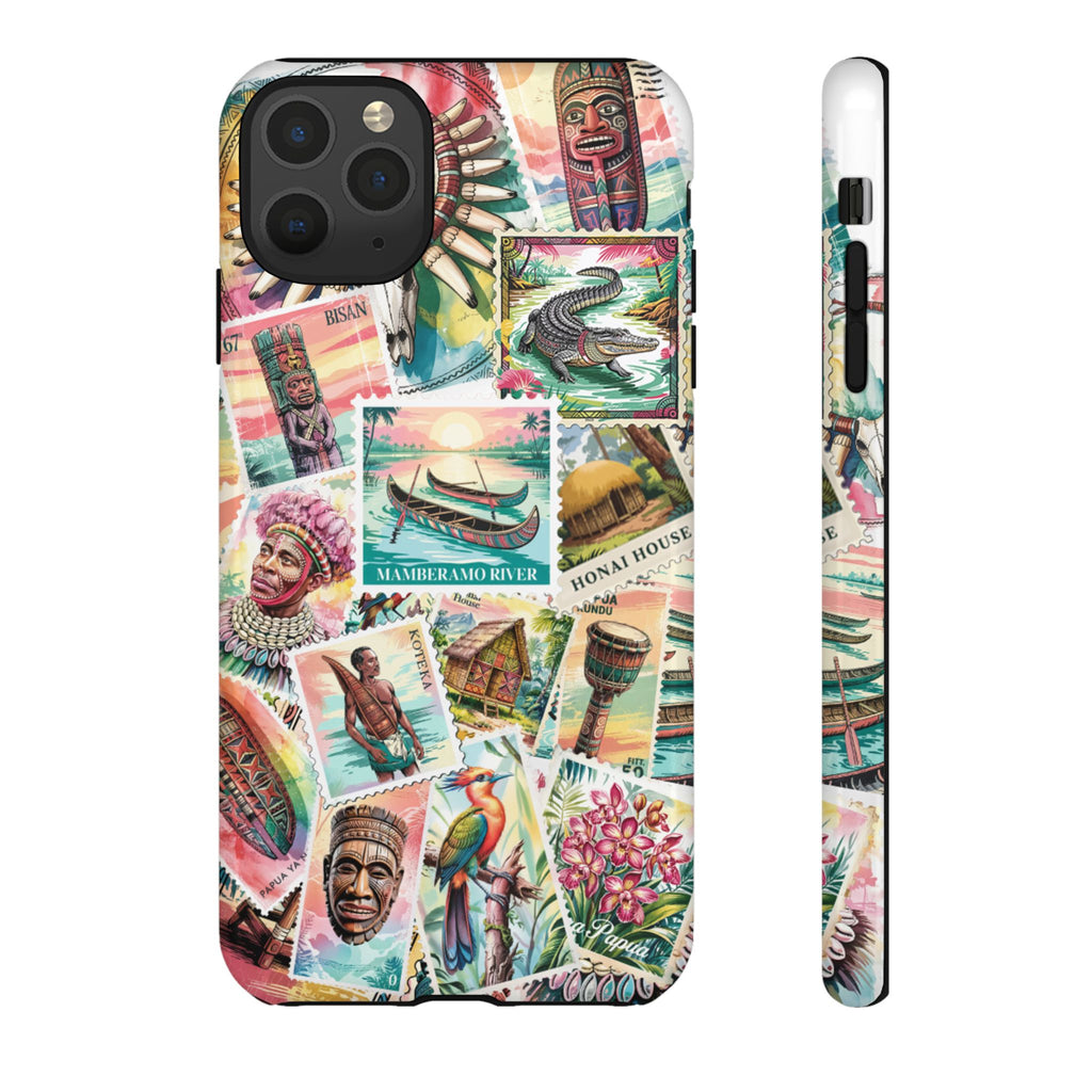 Papuan Culture Objects Post Stamp Design - Phone Cases