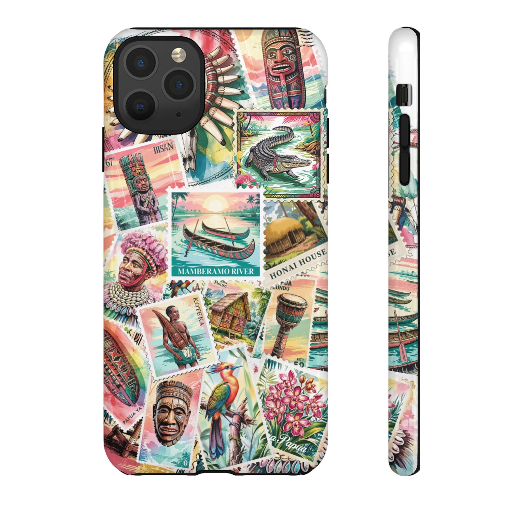 Papuan Culture Objects Post Stamp Design - Phone Cases