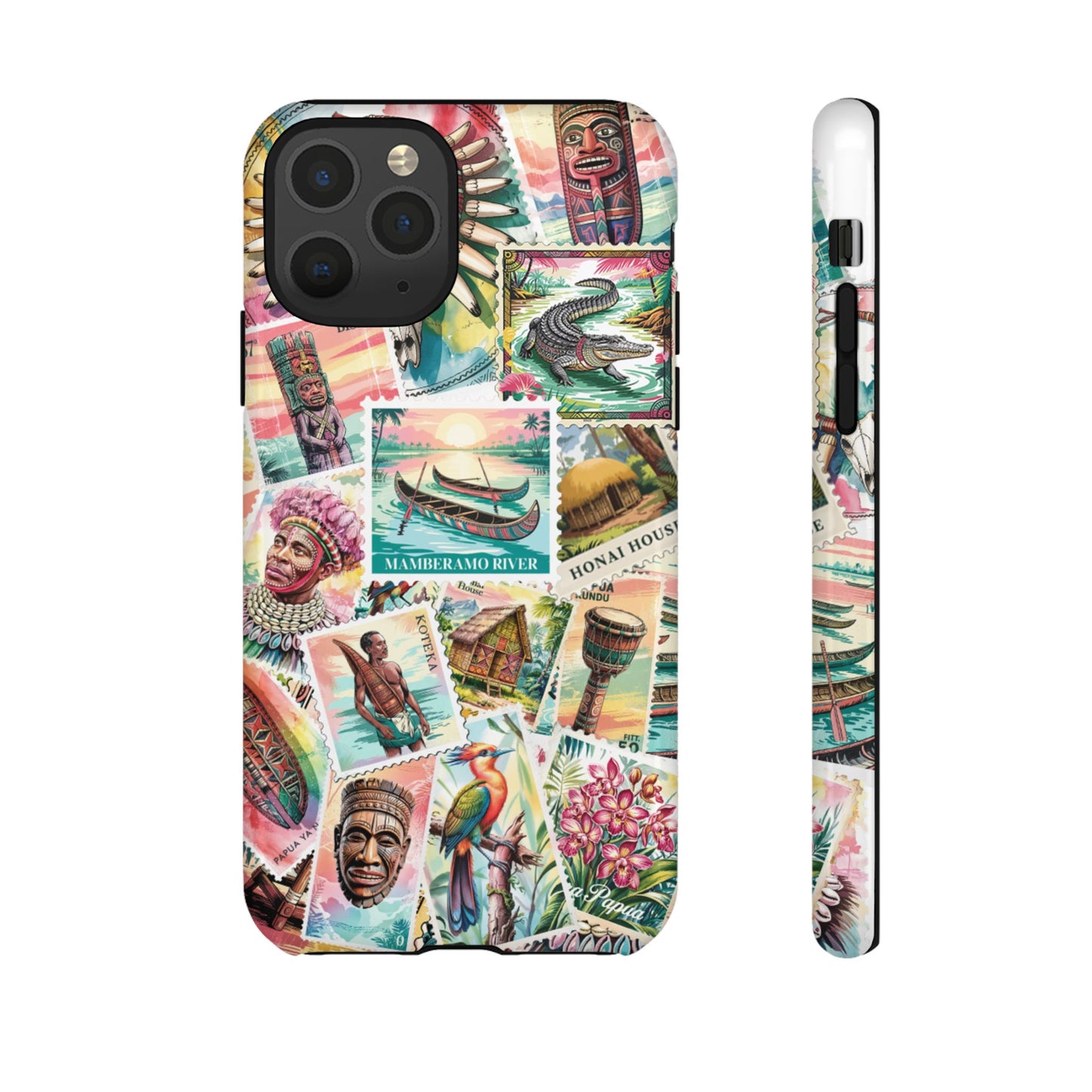 Papuan Culture Objects Post Stamp Design - Phone Cases