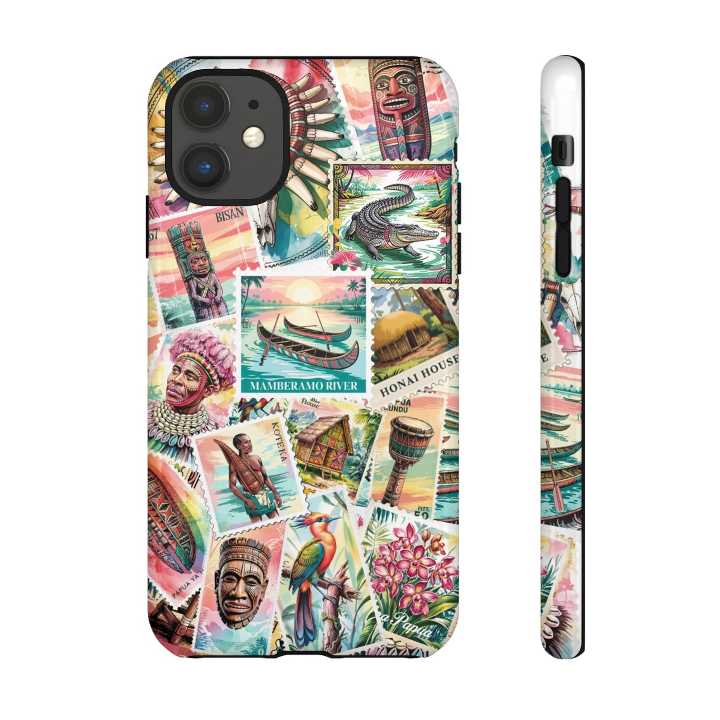 Papuan Culture Objects Post Stamp Design - Phone Cases