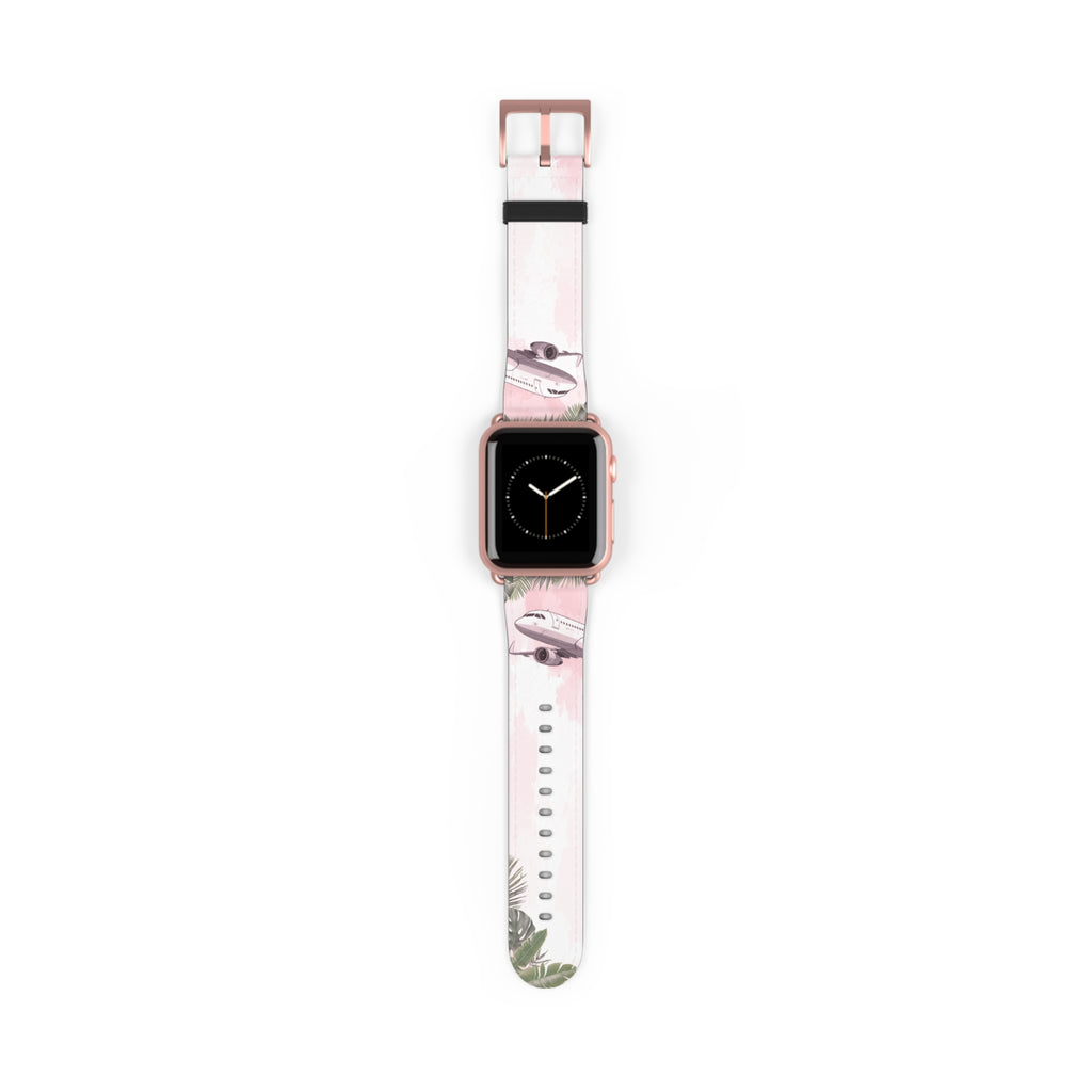Tropical Airplane Watch Band - Stylish & Unique