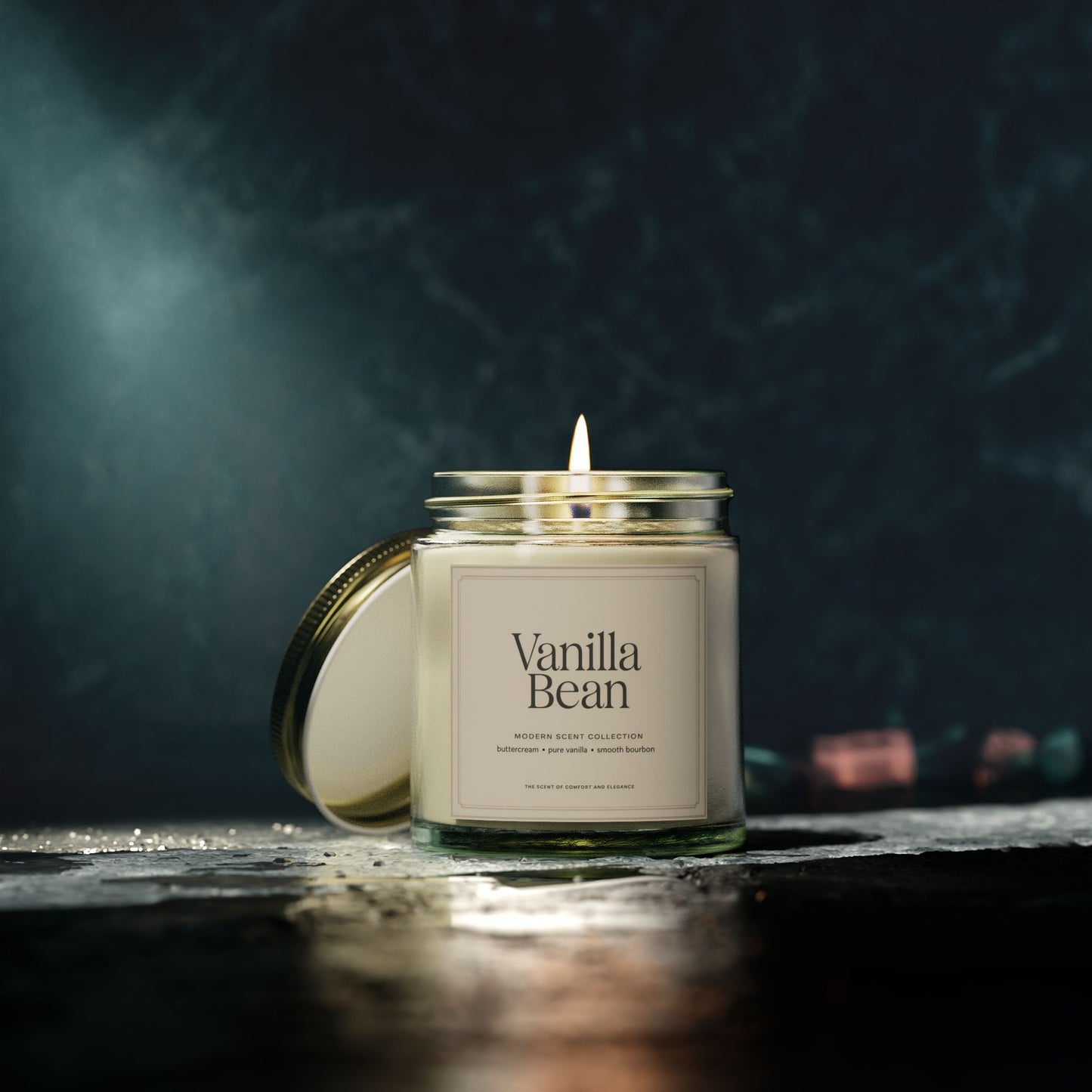 Vanilla Bean Scented Candle – Cozy Layers of Vanilla & Cake