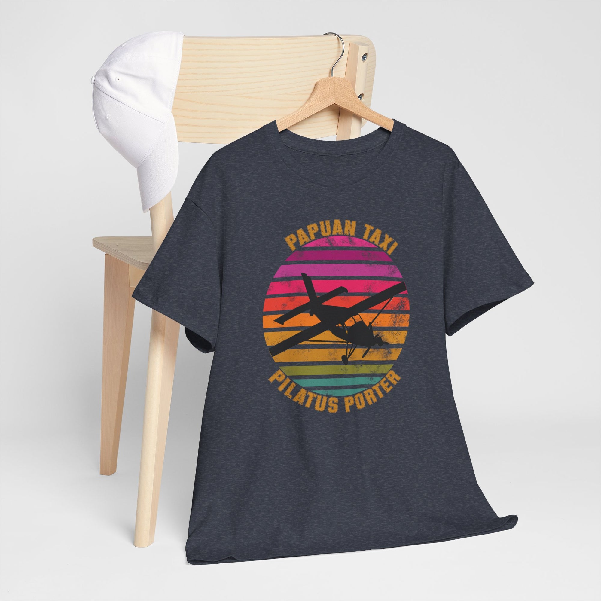 "Tropical Horizon" I Papuan Taxi Retro Sun T-Shirt I Available in Multiple Colors & Sizes I Unisex Tee