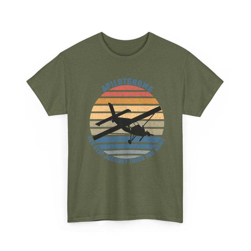 (UK) APilotsHome - The Best Journey Takes You Home I Available in Multiple Colors & Sizes I Unisex Pilot Tee