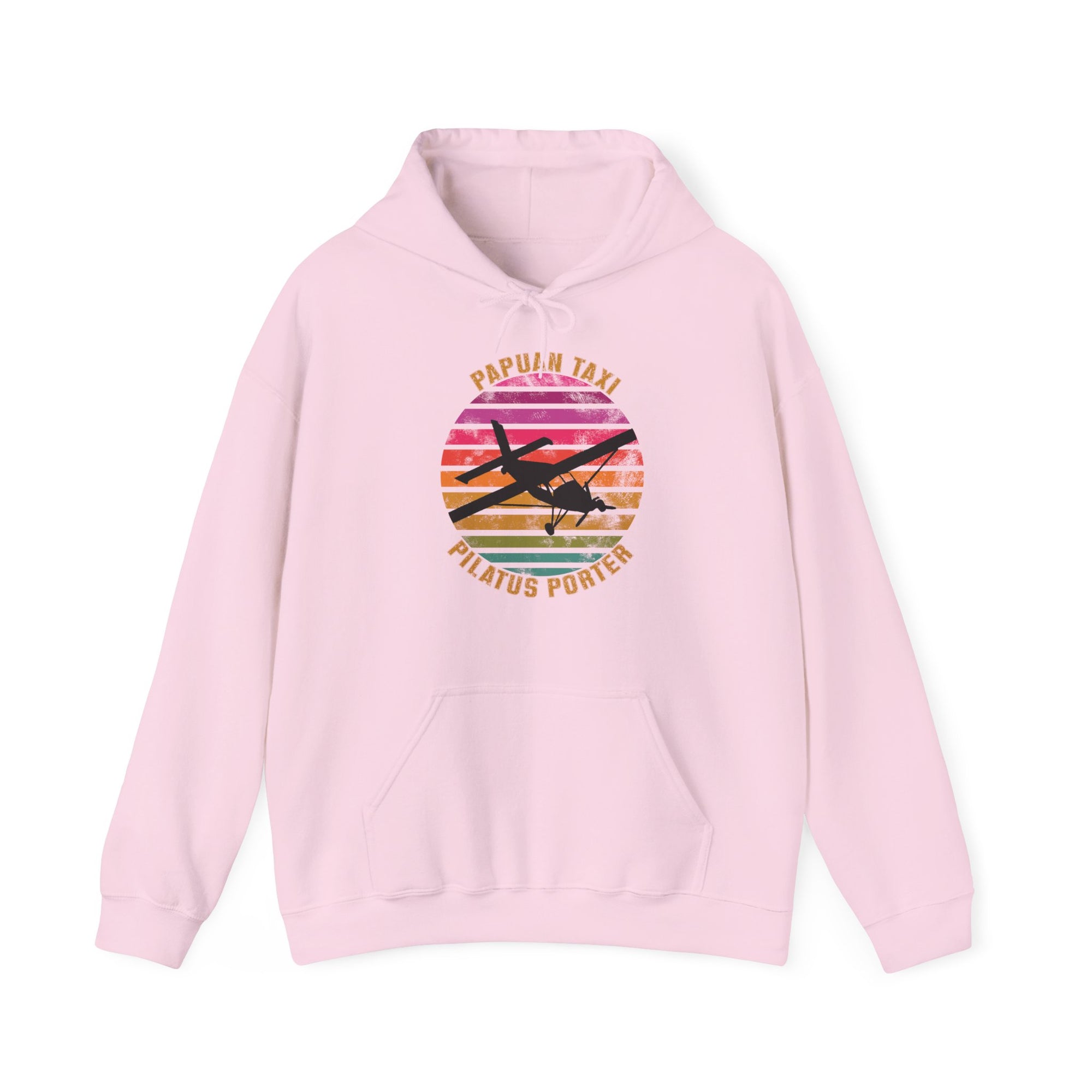 (AU & NZ) "Tropical Horizon" Papuan Taxi I Unisex Heavy Blend™ Hooded Sweatshirt I Retro Sun Design I Multiple Colors & Sizes Available