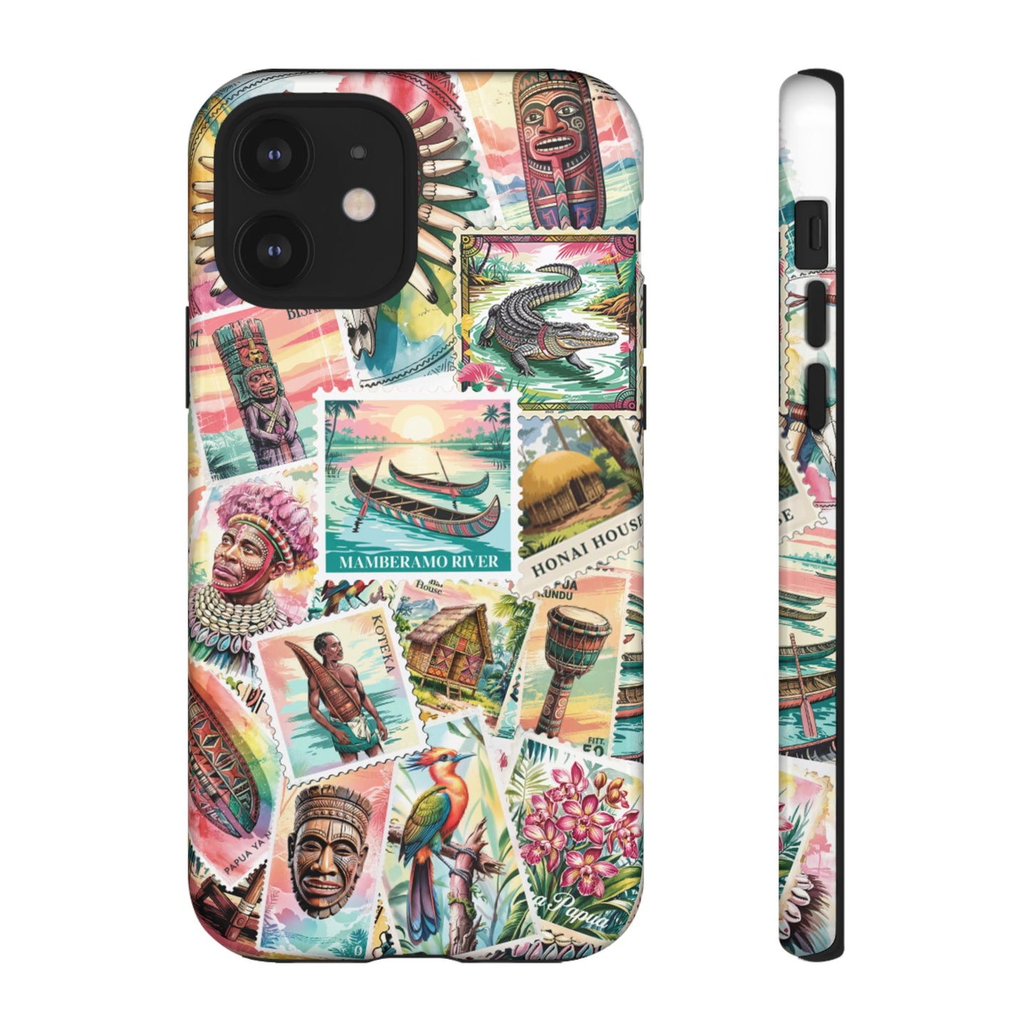 Papuan Culture Objects Post Stamp Design - Phone Cases