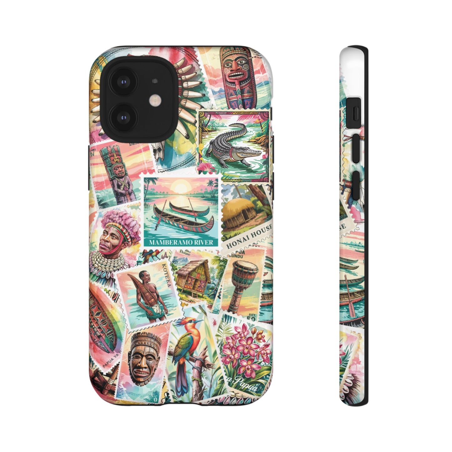 Papuan Culture Objects Post Stamp Design - Phone Cases