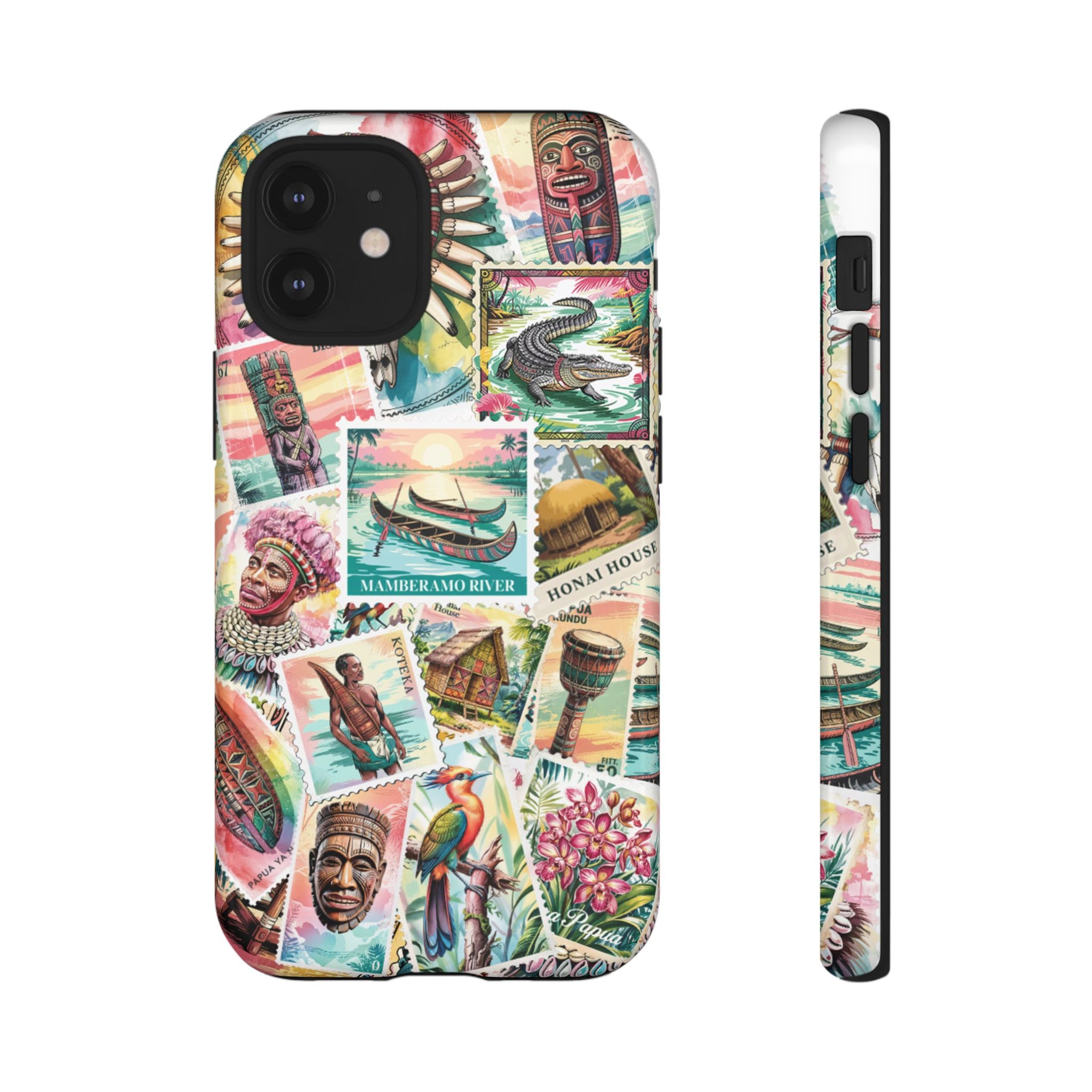 Papuan Culture Objects Post Stamp Design - Phone Cases