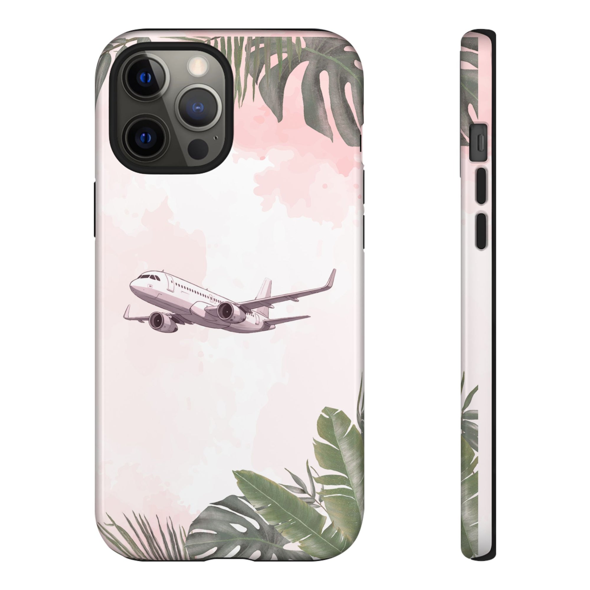 Airplane Palm Trees Coastal Design - Phone Case