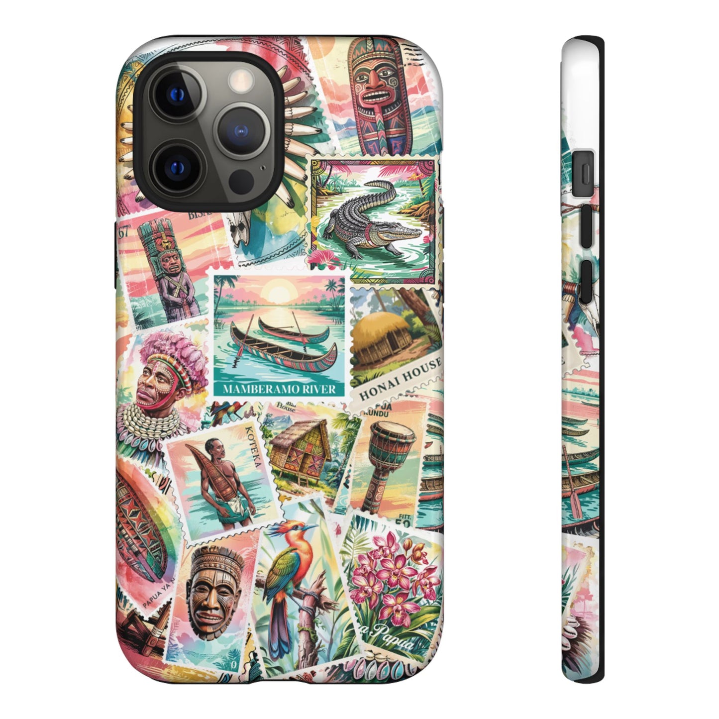 Papuan Culture Objects Post Stamp Design - Phone Cases