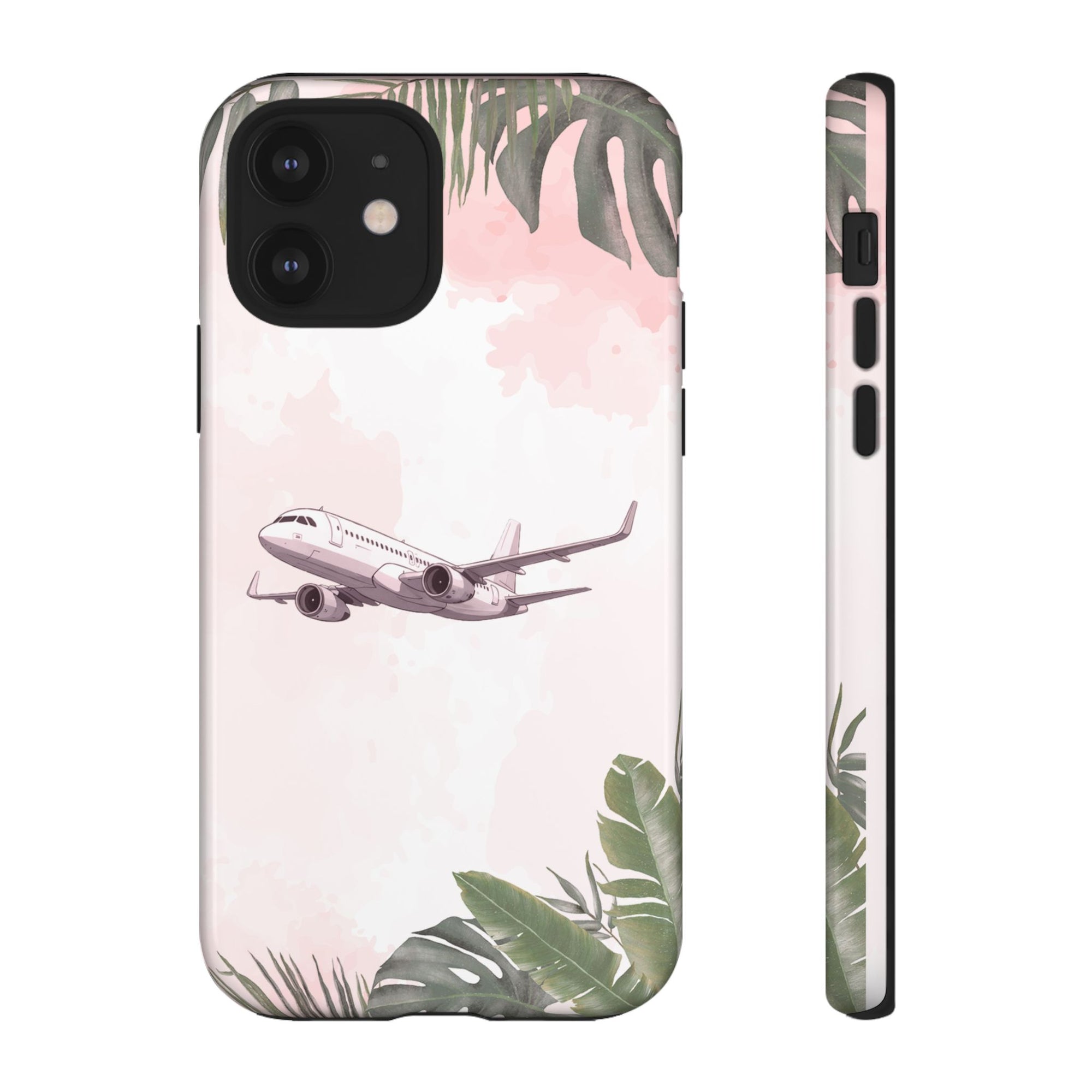 Airplane Palm Trees Coastal Design - Phone Case