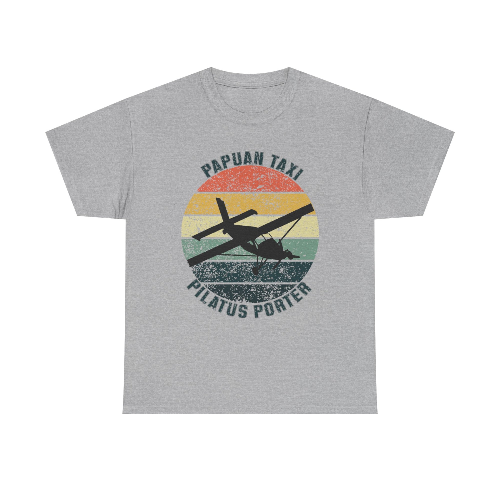 (UK) "Jungle Horizon" I Papuan Taxi Retro Sun T-Shirt I Available in Multiple Colors & Sizes I Unisex Tee