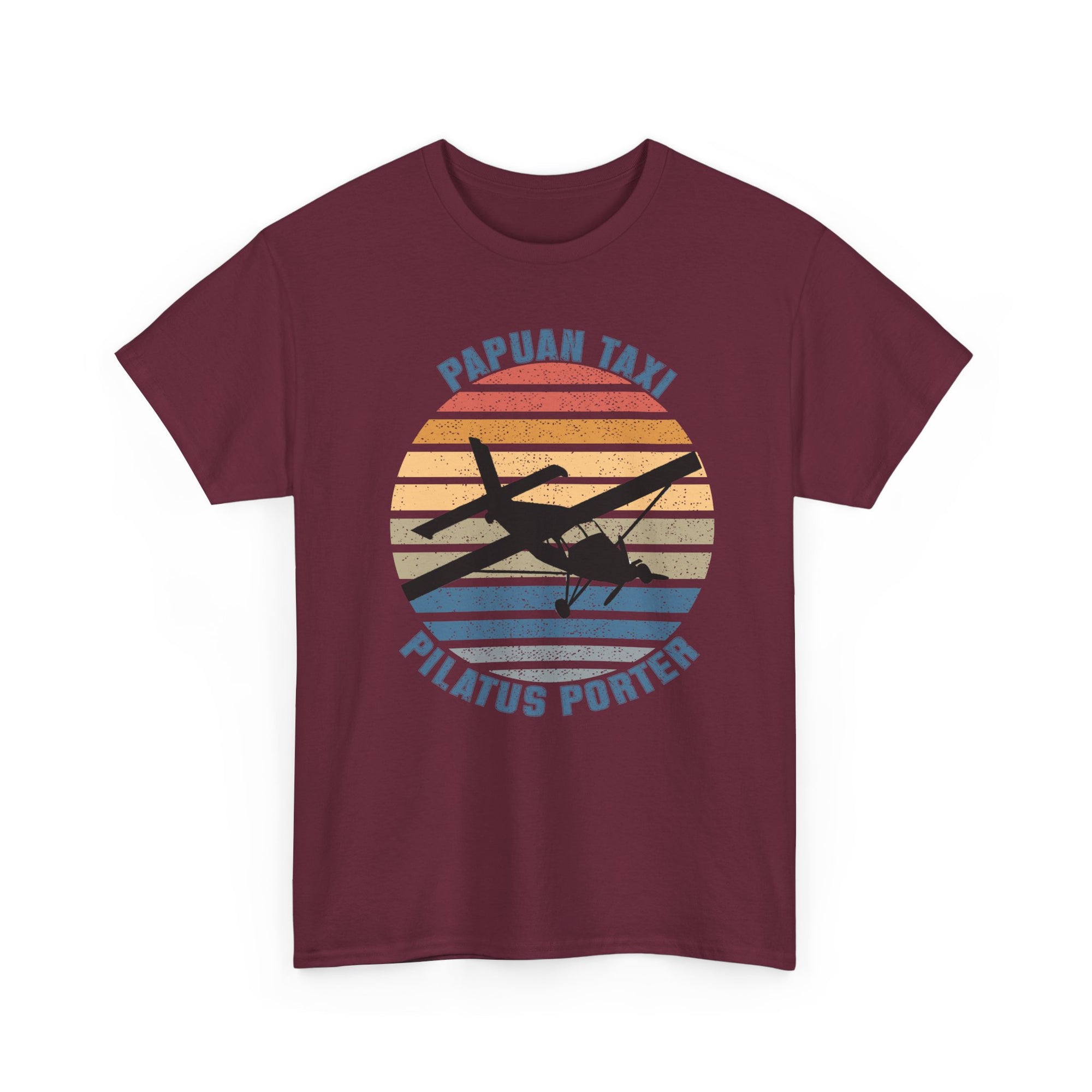 (UK) "Golden Sky" I Papuan Taxi Retro Sun T-Shirt I Available in Multiple Colors & Sizes I Unisex Tee