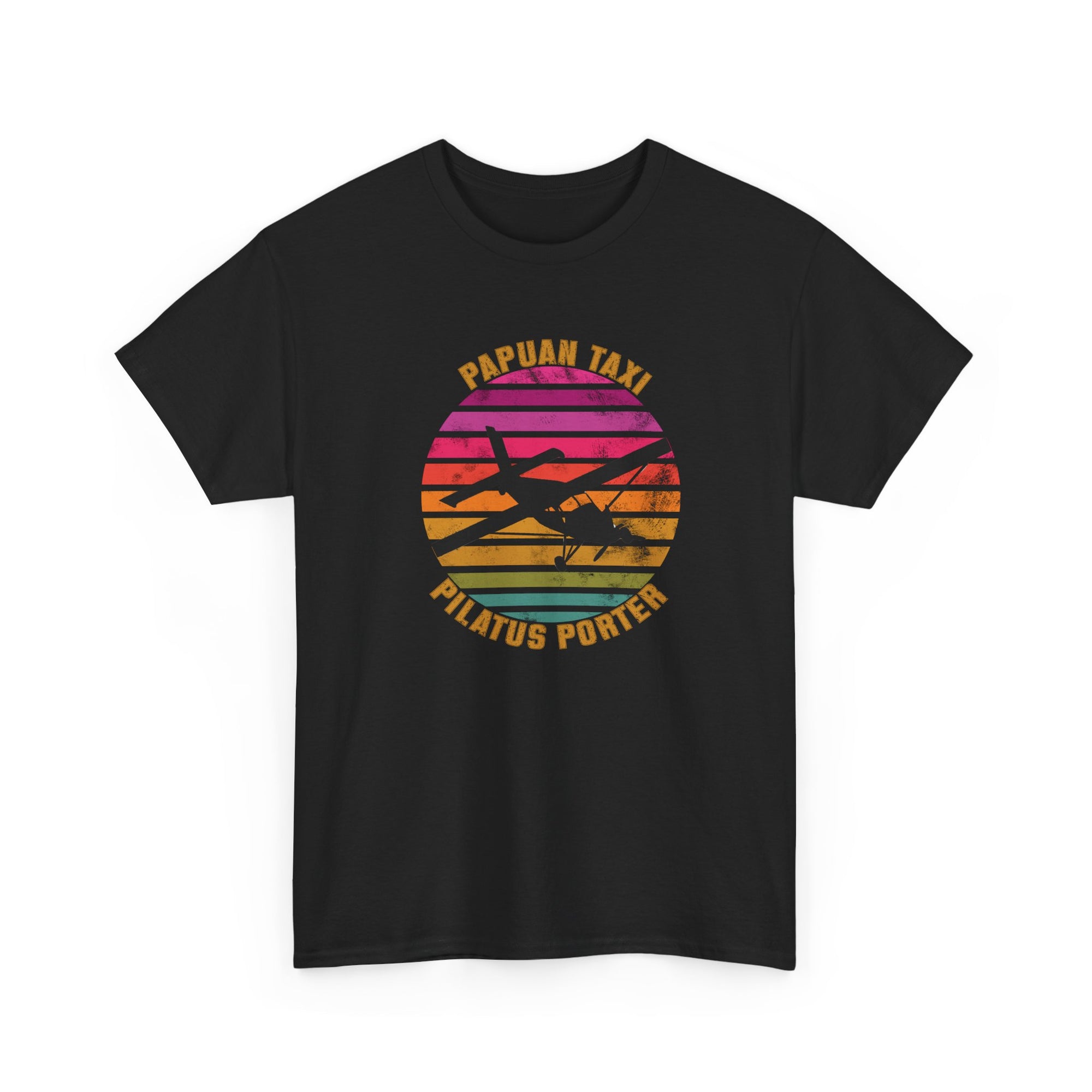 (CANADA) "Tropical Horizon" I Papuan Taxi Retro Sun T-Shirt I Available in Multiple Colors & Sizes I Unisex Tee