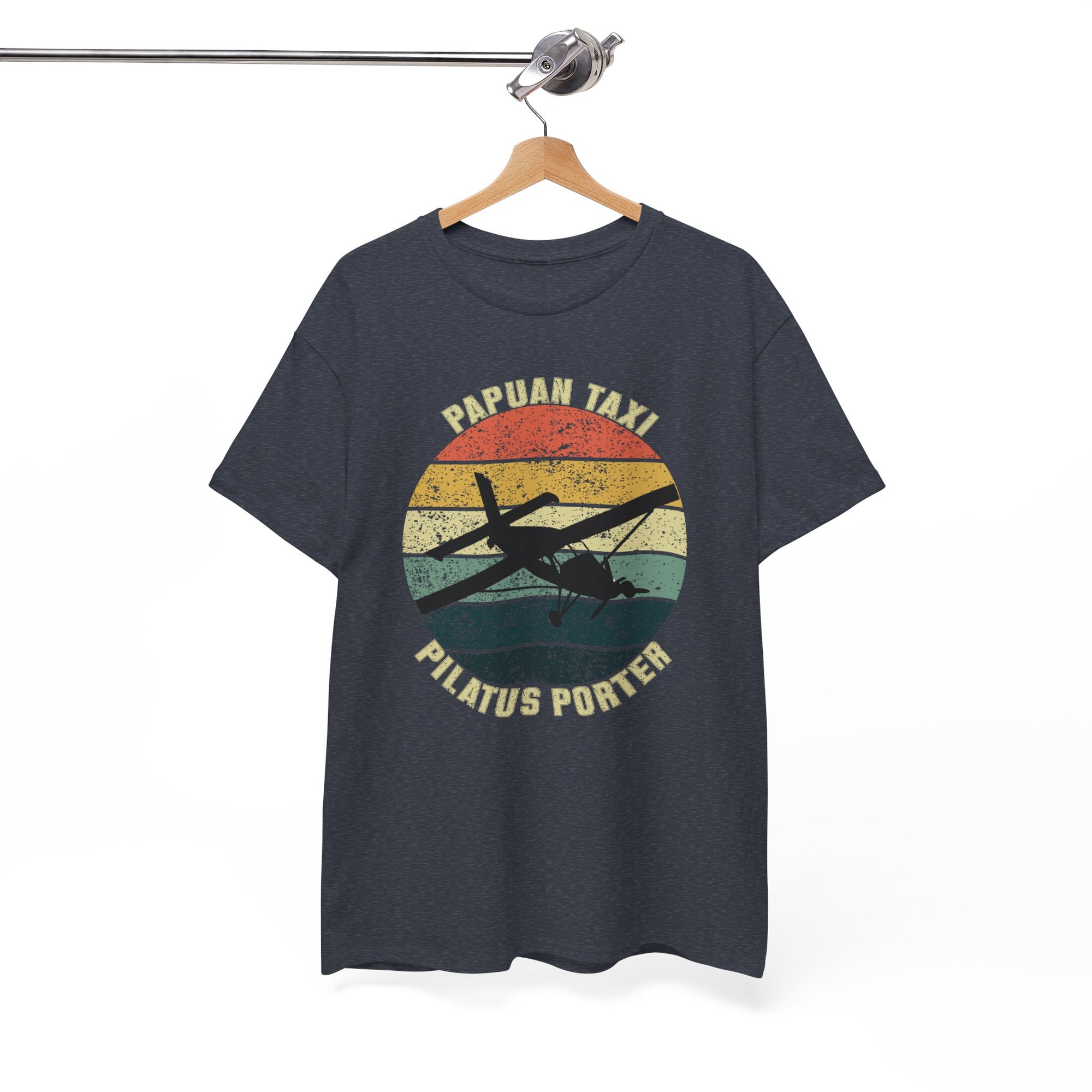 "Jungle Horizon" I Papuan Taxi Retro Sun T-Shirt I Available in Multiple Colors & Sizes I Unisex Tee