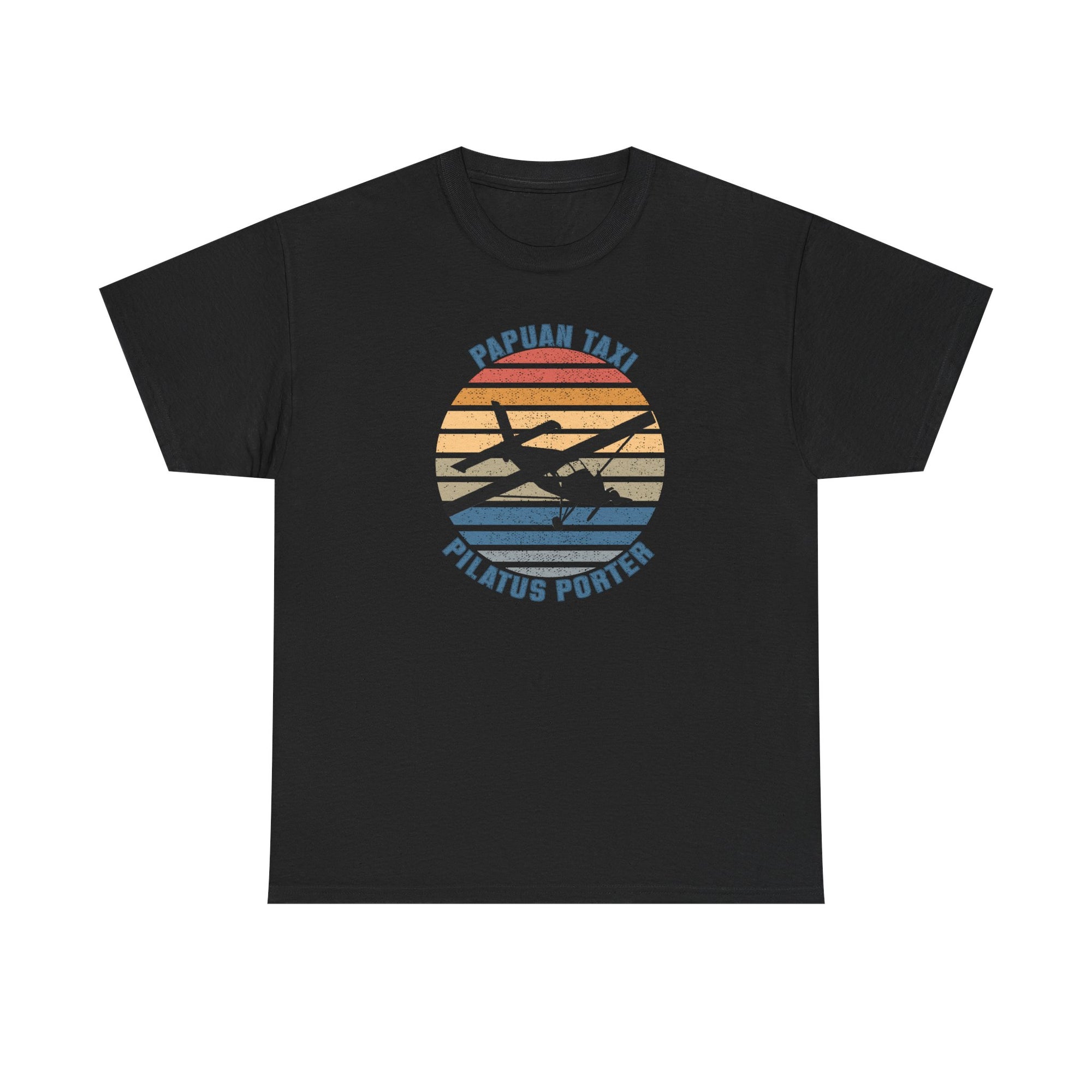 (CANADA) "Golden Sky" I Papuan Taxi Retro Sun T-Shirt I Available in Multiple Colors & Sizes I Unisex Tee