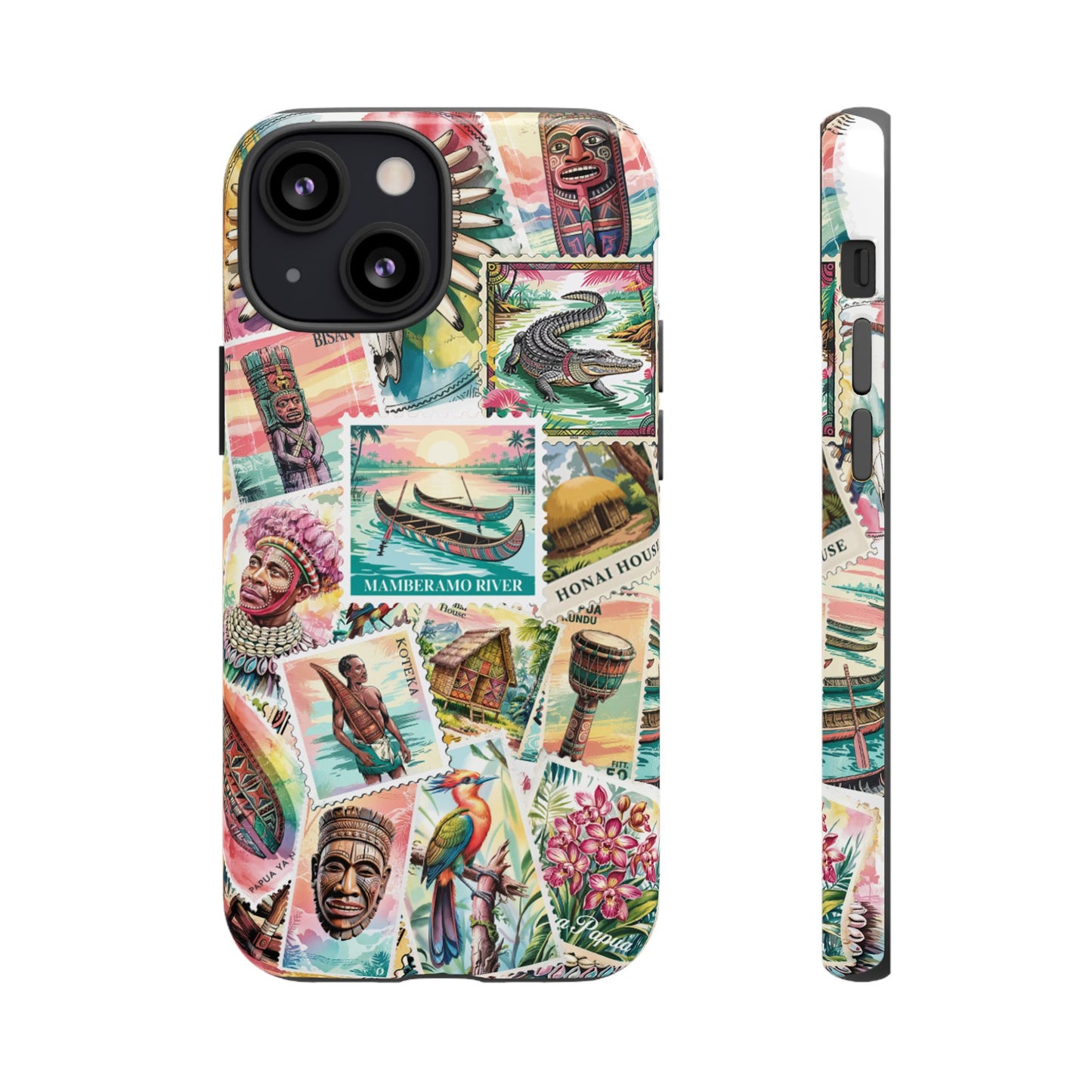 Papuan Culture Objects Post Stamp Design - Phone Cases