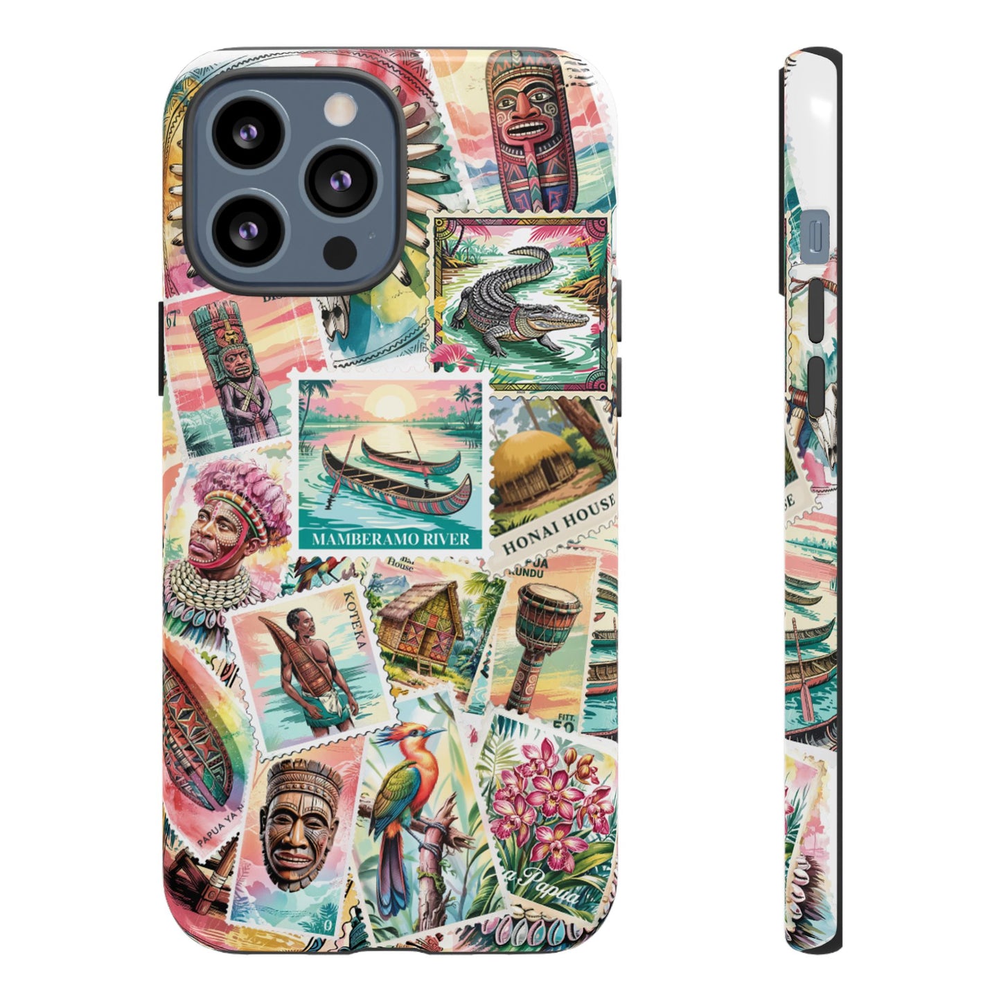 Papuan Culture Objects Post Stamp Design - Phone Cases
