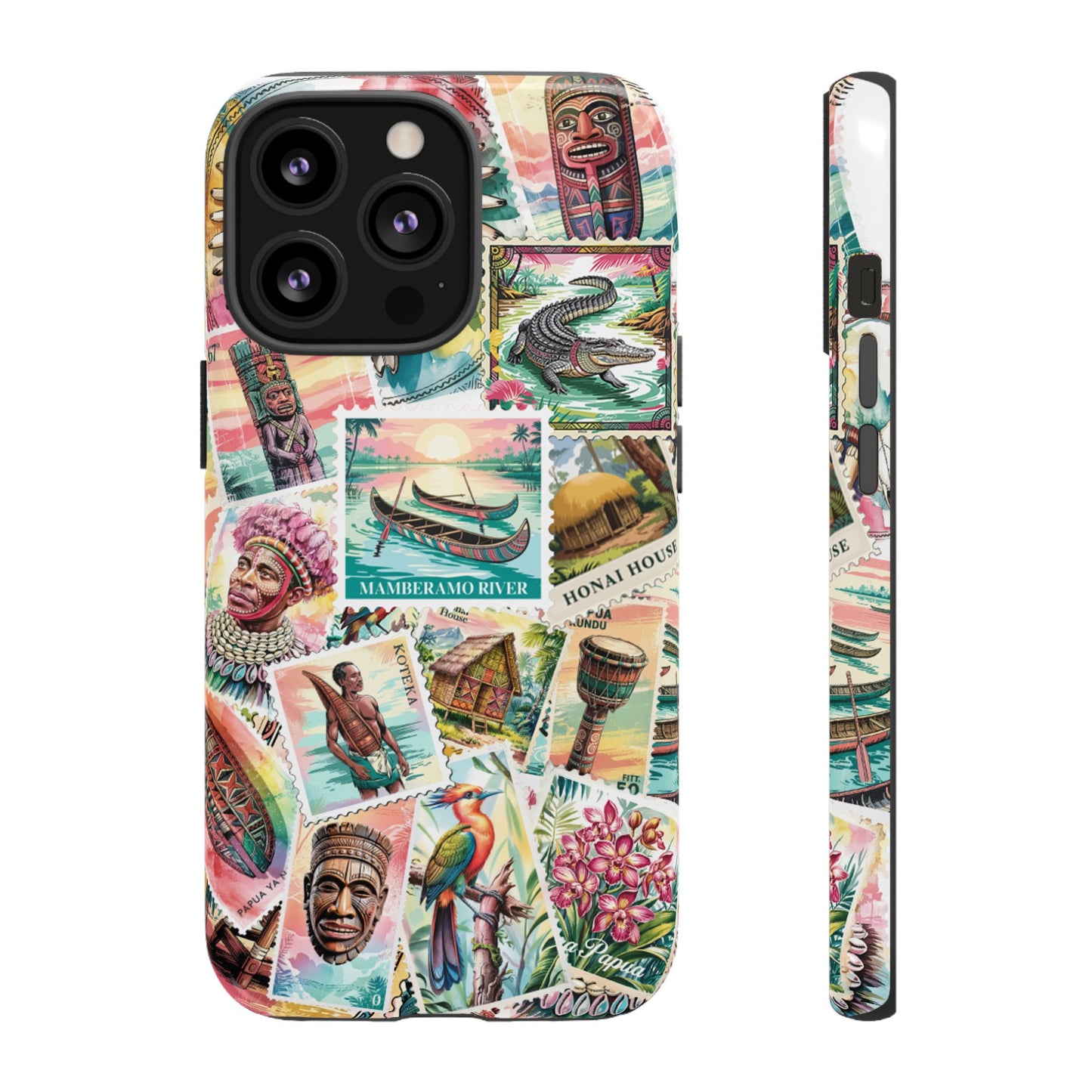 Papuan Culture Objects Post Stamp Design - Phone Cases