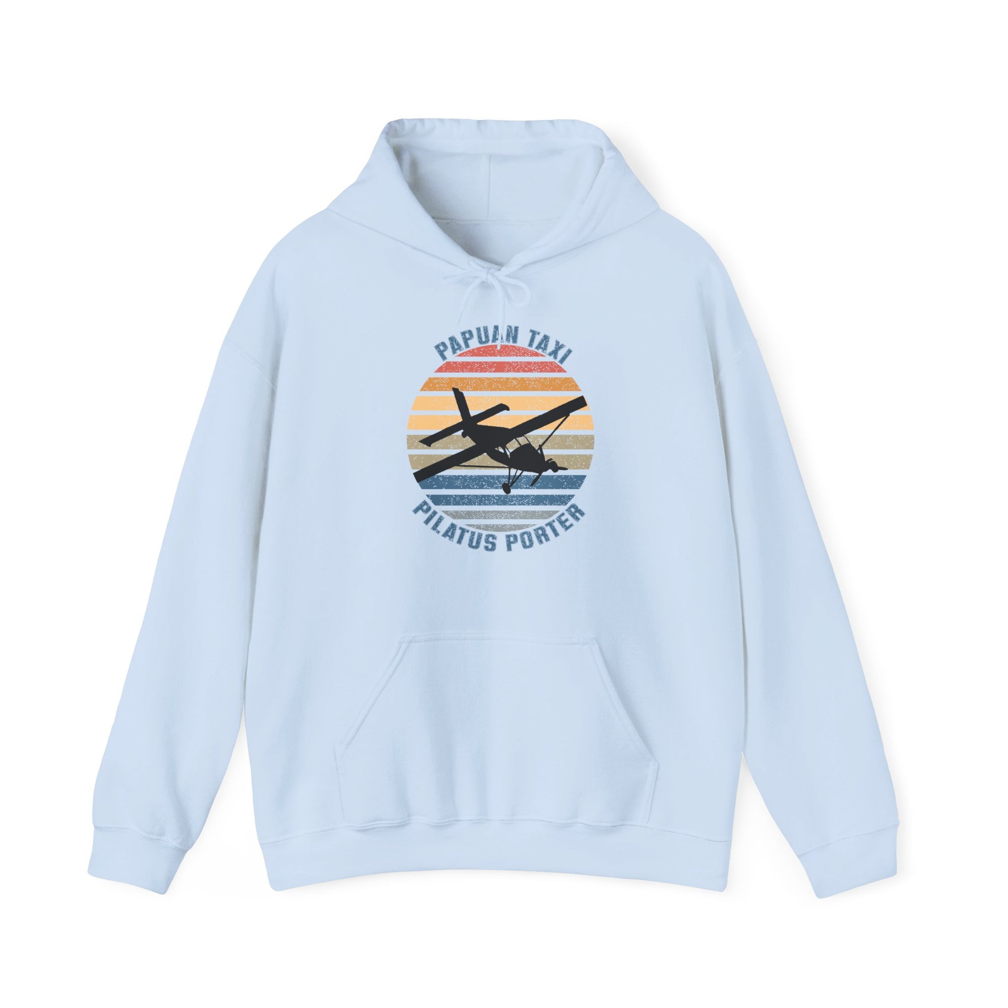 (AU & NZ) "Golden Sky" Papuan Taxi I Unisex Heavy Blend™ Hooded Sweatshirt I Retro Sun Design I Multiple Colors & Sizes Available