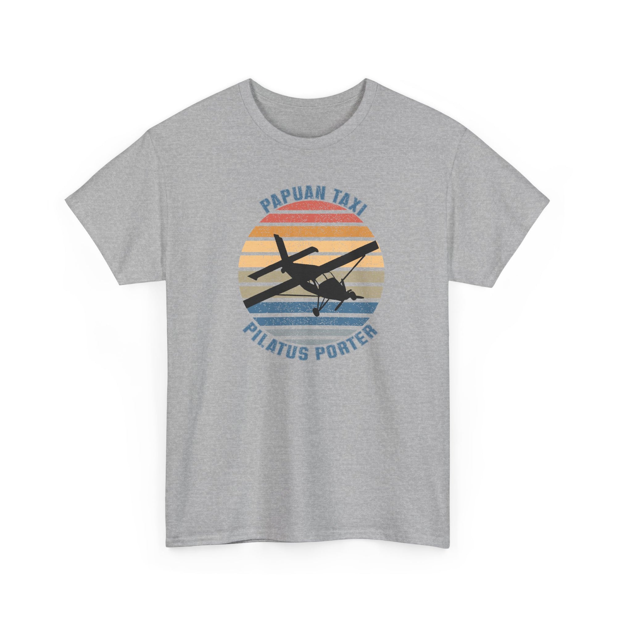 (CANADA) "Golden Sky" I Papuan Taxi Retro Sun T-Shirt I Available in Multiple Colors & Sizes I Unisex Tee