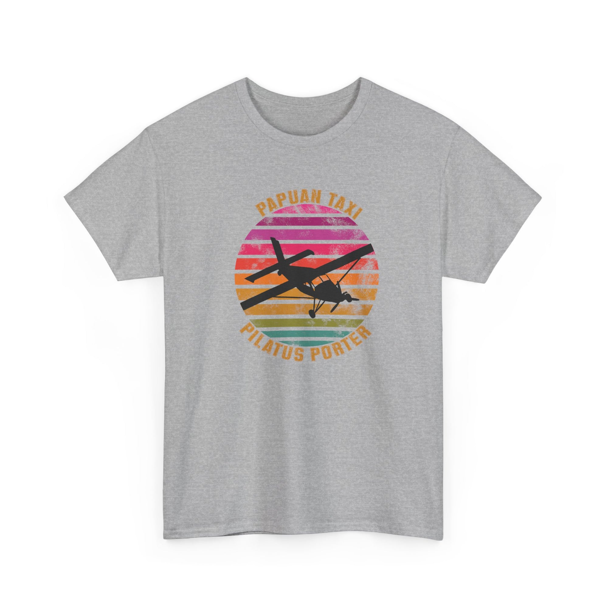 (CANADA) "Tropical Horizon" I Papuan Taxi Retro Sun T-Shirt I Available in Multiple Colors & Sizes I Unisex Tee