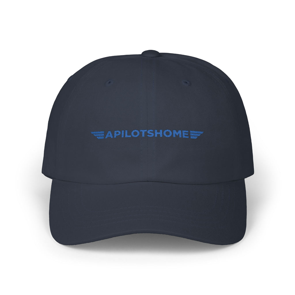 Pilot's Home Classic Dad Cap — Embroidered Aviation Dad Hat
