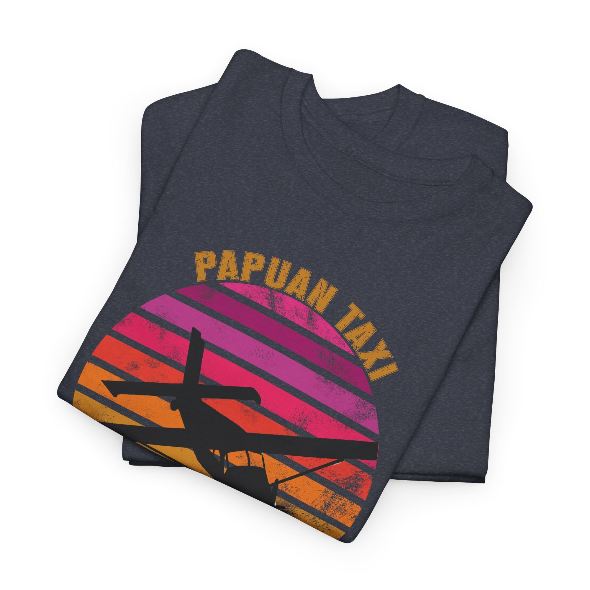 "Tropical Horizon" I Papuan Taxi Retro Sun T-Shirt I Available in Multiple Colors & Sizes I Unisex Tee