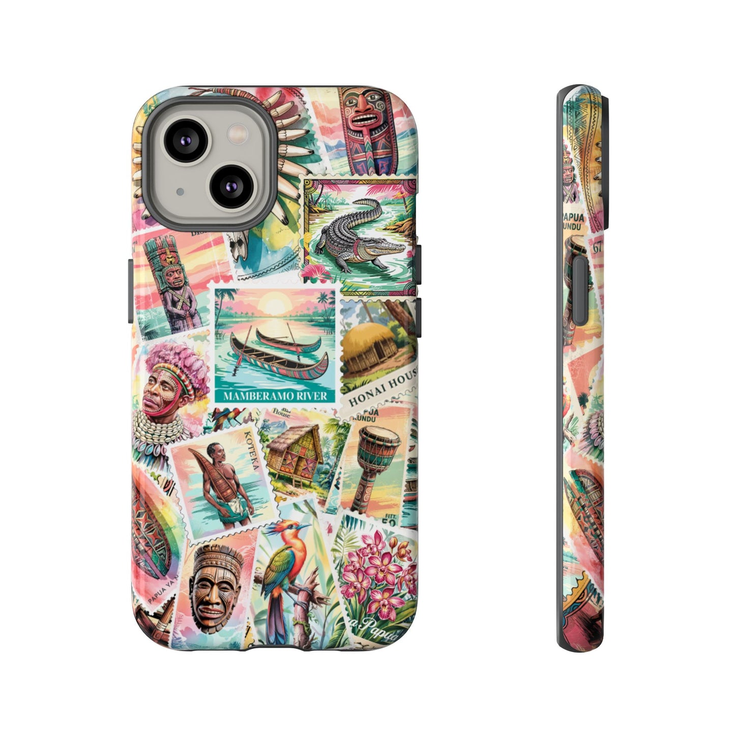 Papuan Culture Objects Post Stamp Design - Phone Cases