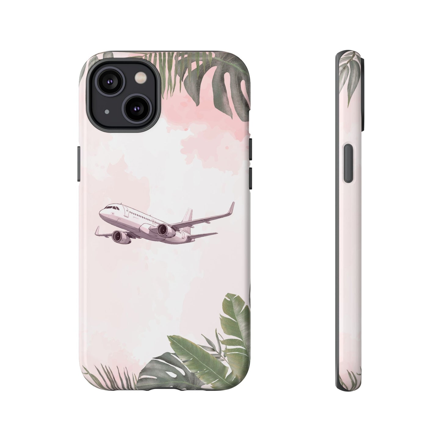 Airplane Palm Trees Coastal Design - Phone Case