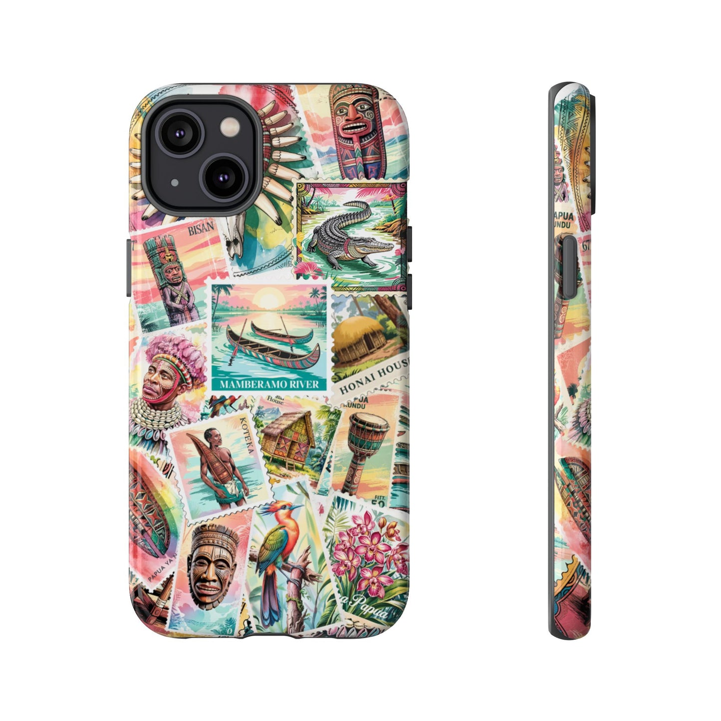 Papuan Culture Objects Post Stamp Design - Phone Cases