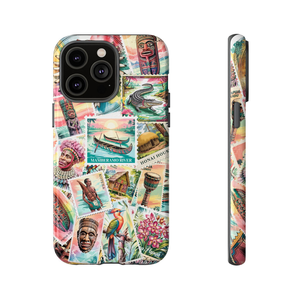 Papuan Culture Objects Post Stamp Design - Phone Cases