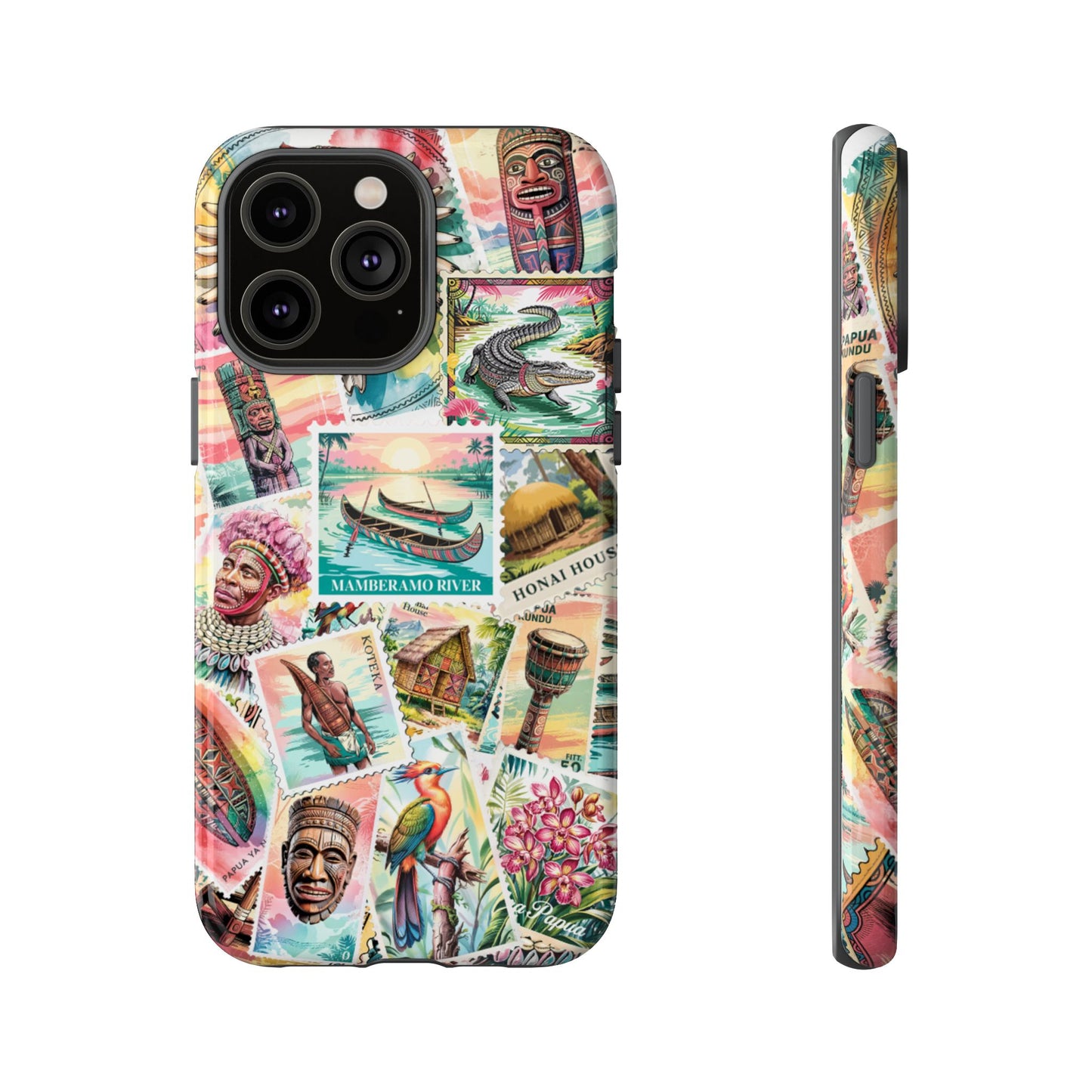 Papuan Culture Objects Post Stamp Design - Phone Cases