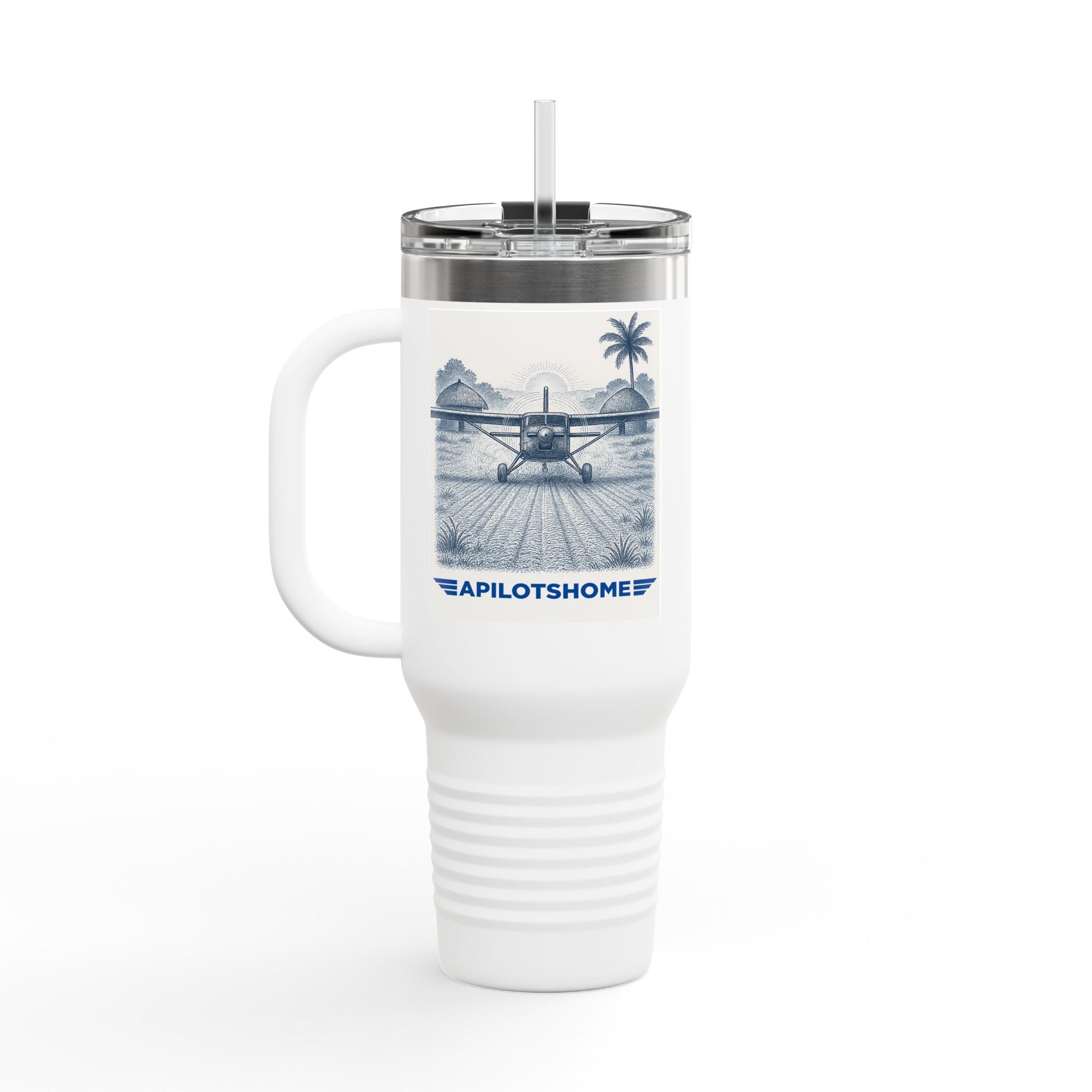 Tropical Takeoff Tumbler – Featuring Pilatus Porter on the Runway
