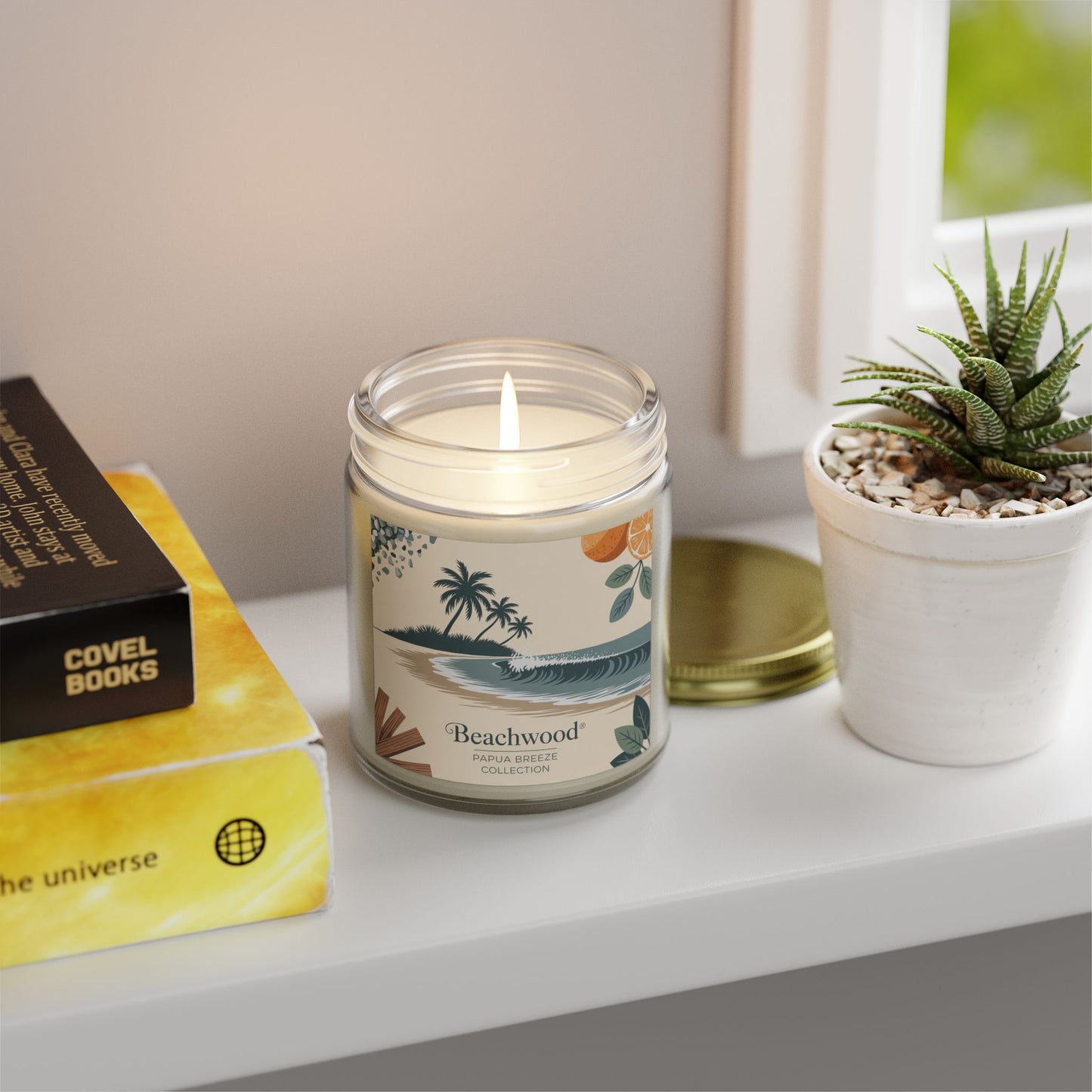 Beachwood Scented Candle – Ocean Breeze & Earthy Calm
